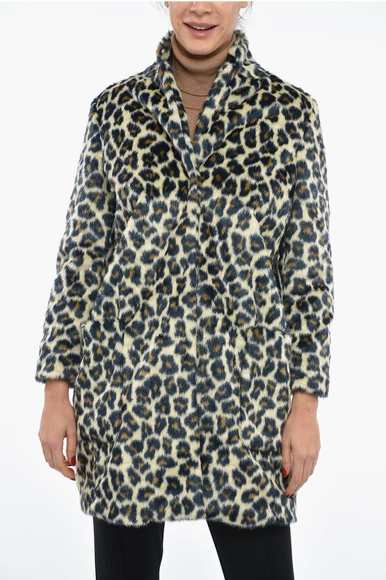 Dsquared2 Eco Fur Coat with Dappled Pattern | Grailed