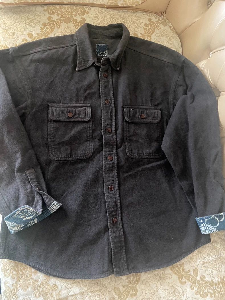Visvim visvim 20 aw natural dyed flannel shirt Size US S / EU 44-46 / 1 - 1 Thumbnail