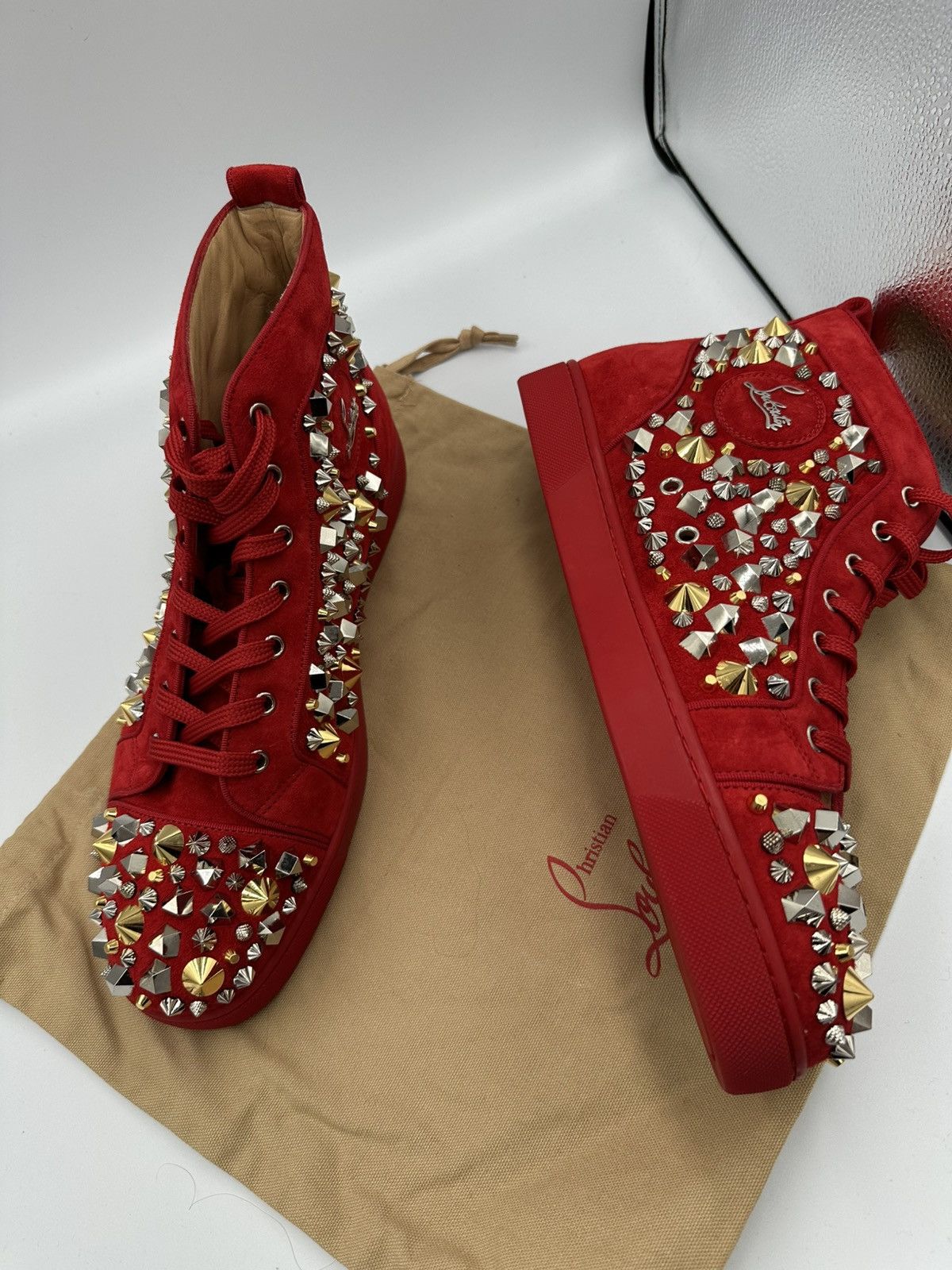 Christian Louboutin Christian Louboutin Red Spikes Size US 12.5 / EU 45-46 - 8 Thumbnail