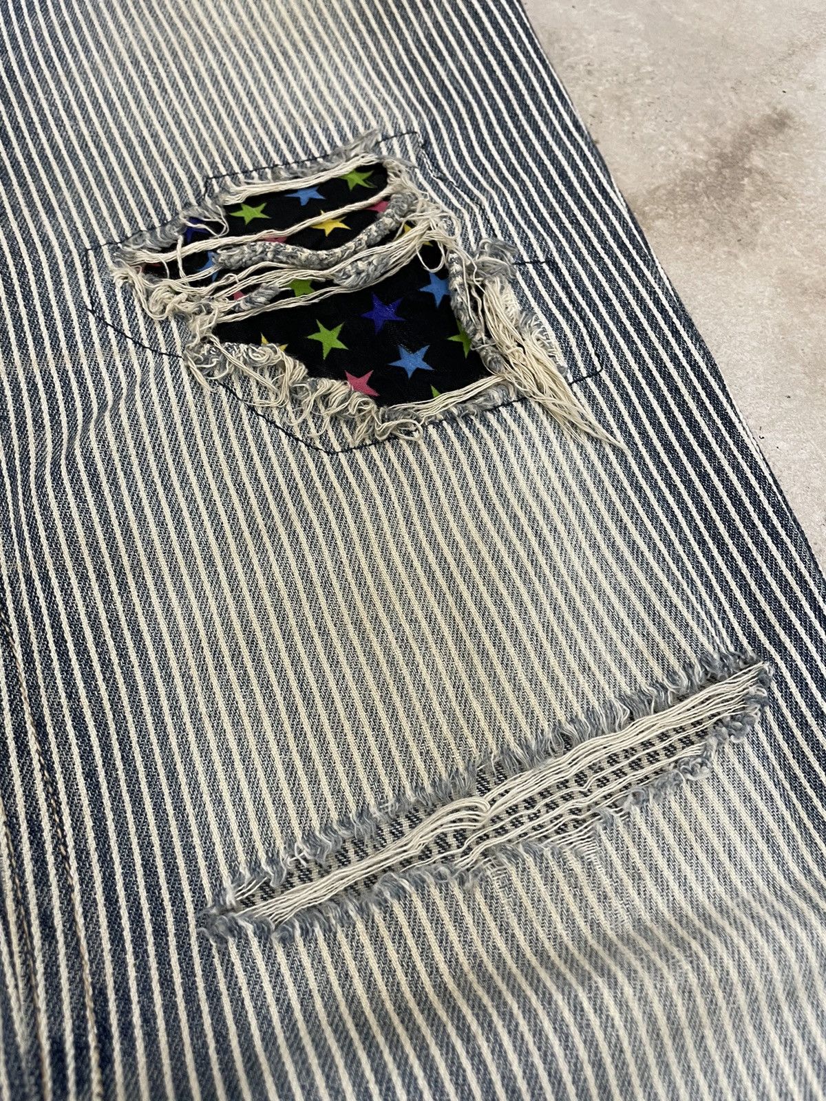 Hysteric Glamour × Japanese Brand Double Waist Distressed Tartan Plaid Star Junya Style Size US 31 - 8 Thumbnail