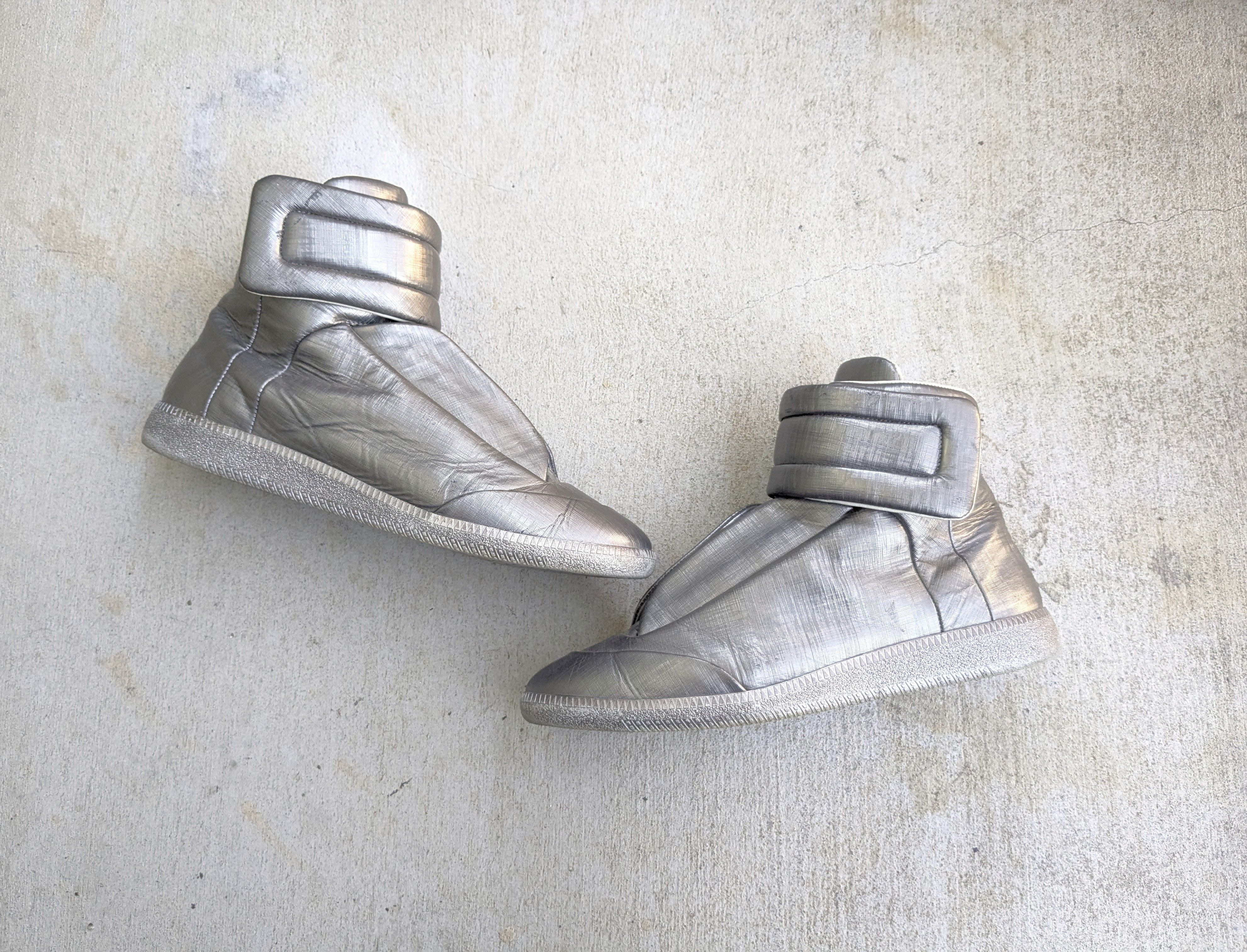 Maison Margiela Maison Margiela Future Silver 10 43 High Tops Leather Size US 10 / EU 43 - 1 Thumbnail