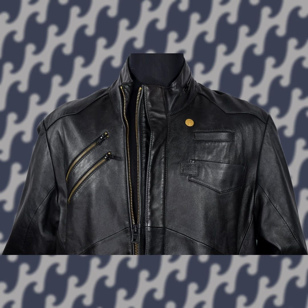 G-Star G-Star Tailored Dean Ryder Overshirt Jacket 2XL Black Leather Mens Vintage No N/A Size US XXL / EU 58 / 5 - 1 Thumbnail