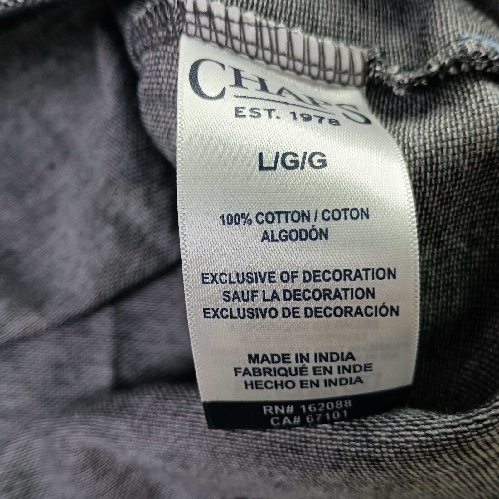 Chaps Chaps Polo Shirt Men's L Large Gray Black Natural Stretch Size US L / EU 52-54 / 3 - 4 Thumbnail
