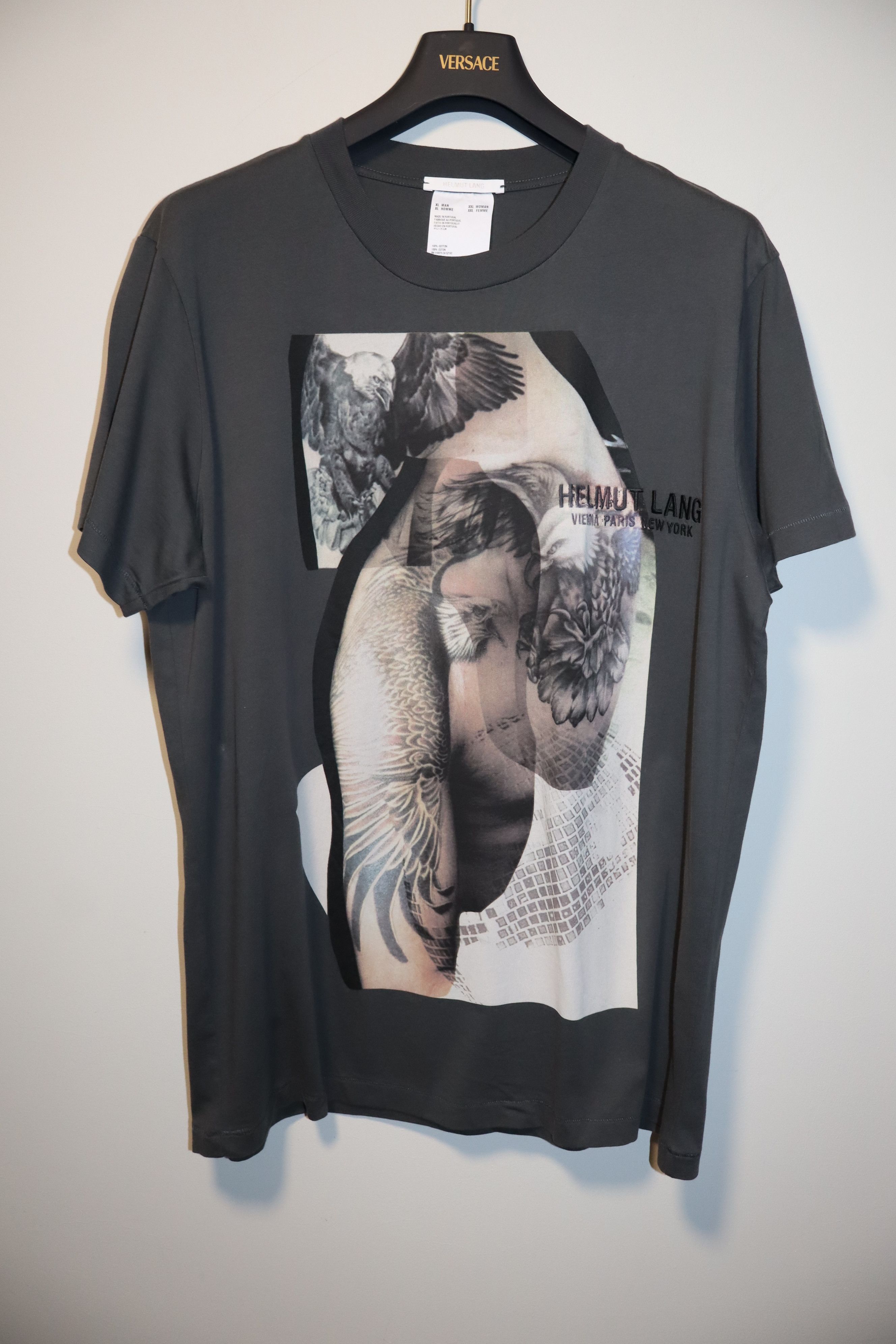 Helmut Lang Eagle print logo t-shirt Size US XL / EU 56 / 4 - 1 Thumbnail