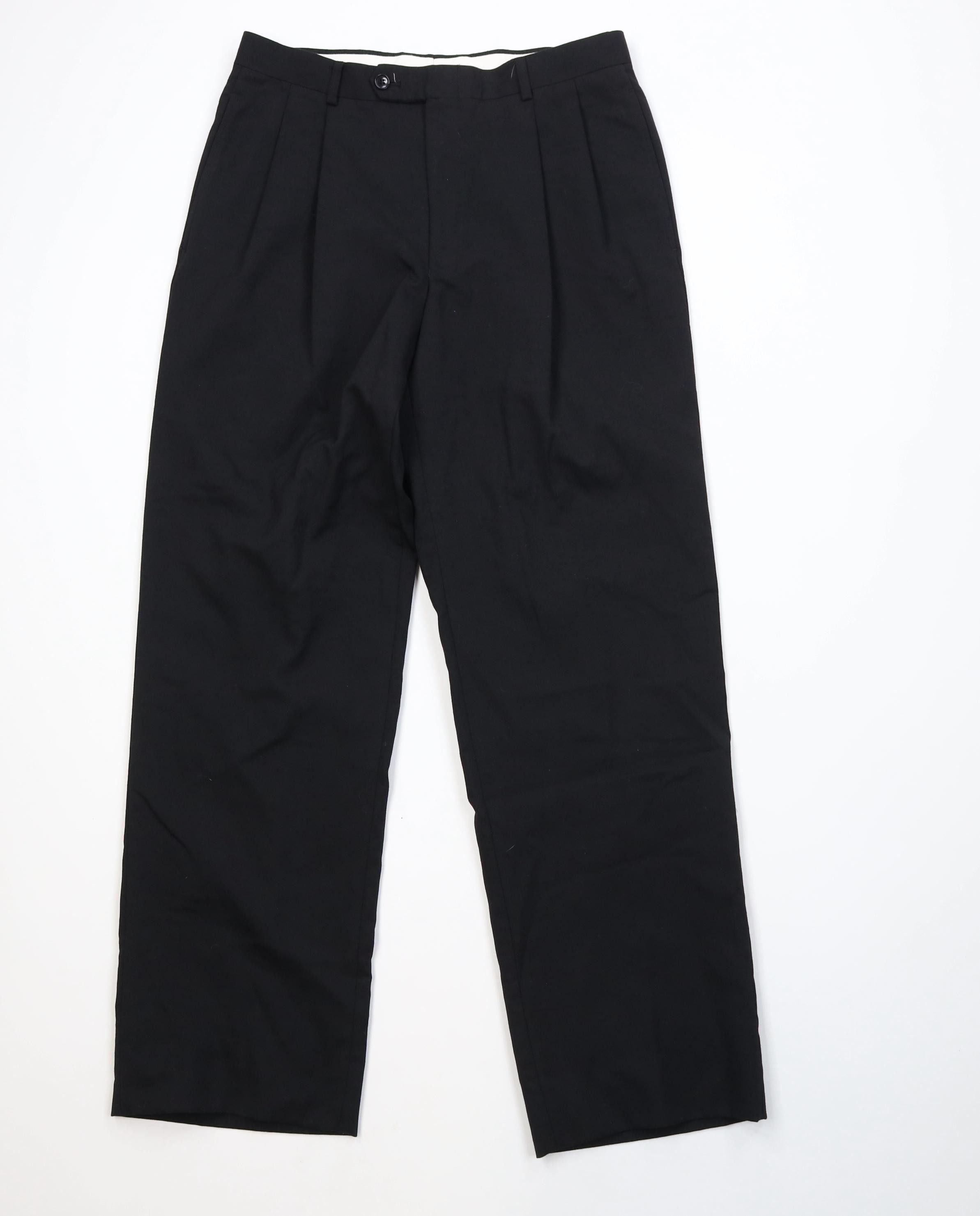 Vintage Vintage 90s Streetwear Wide Leg Chino Pants Trousers Black Size US 30 / EU 46 - 1 Thumbnail