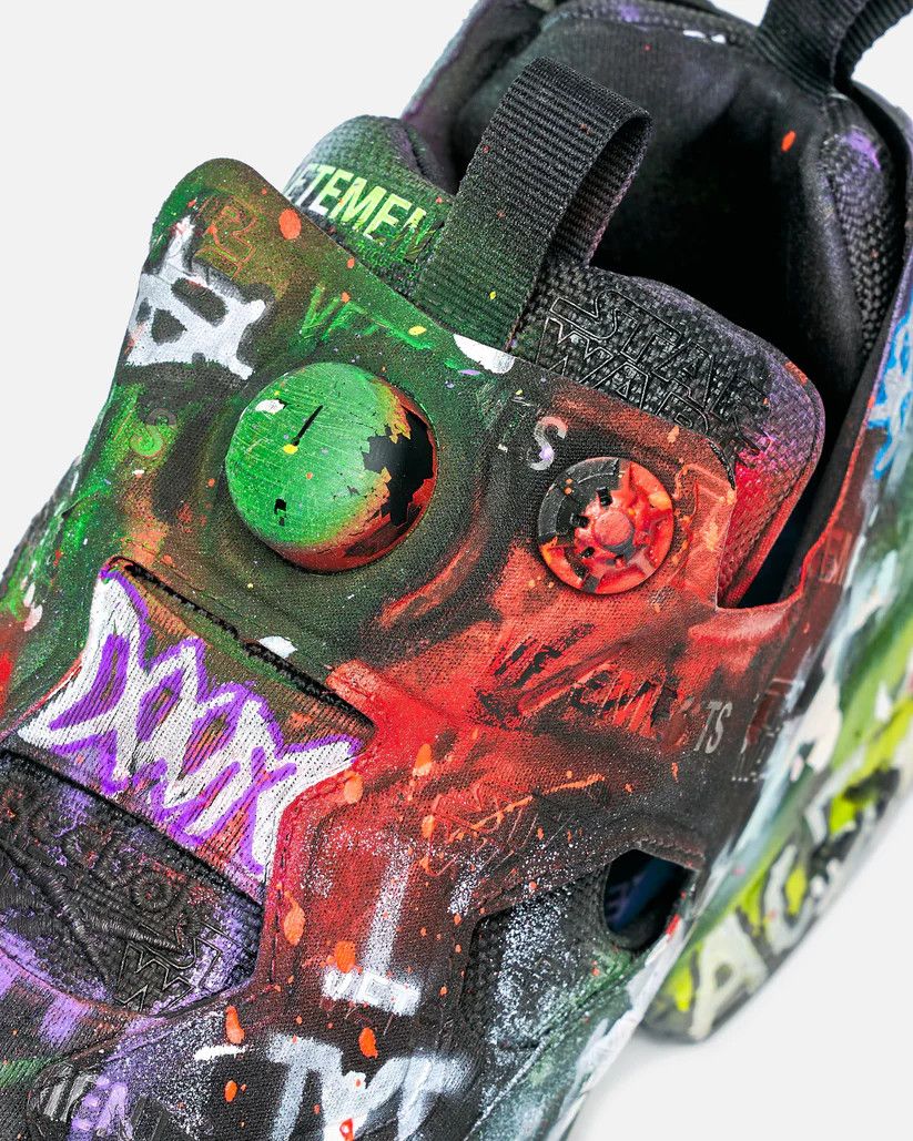 Vetements o1s1v1r1oon0925 Reebok Instapump Fury in Black Graffiti Size US 9 / EU 42 - 3 Thumbnail