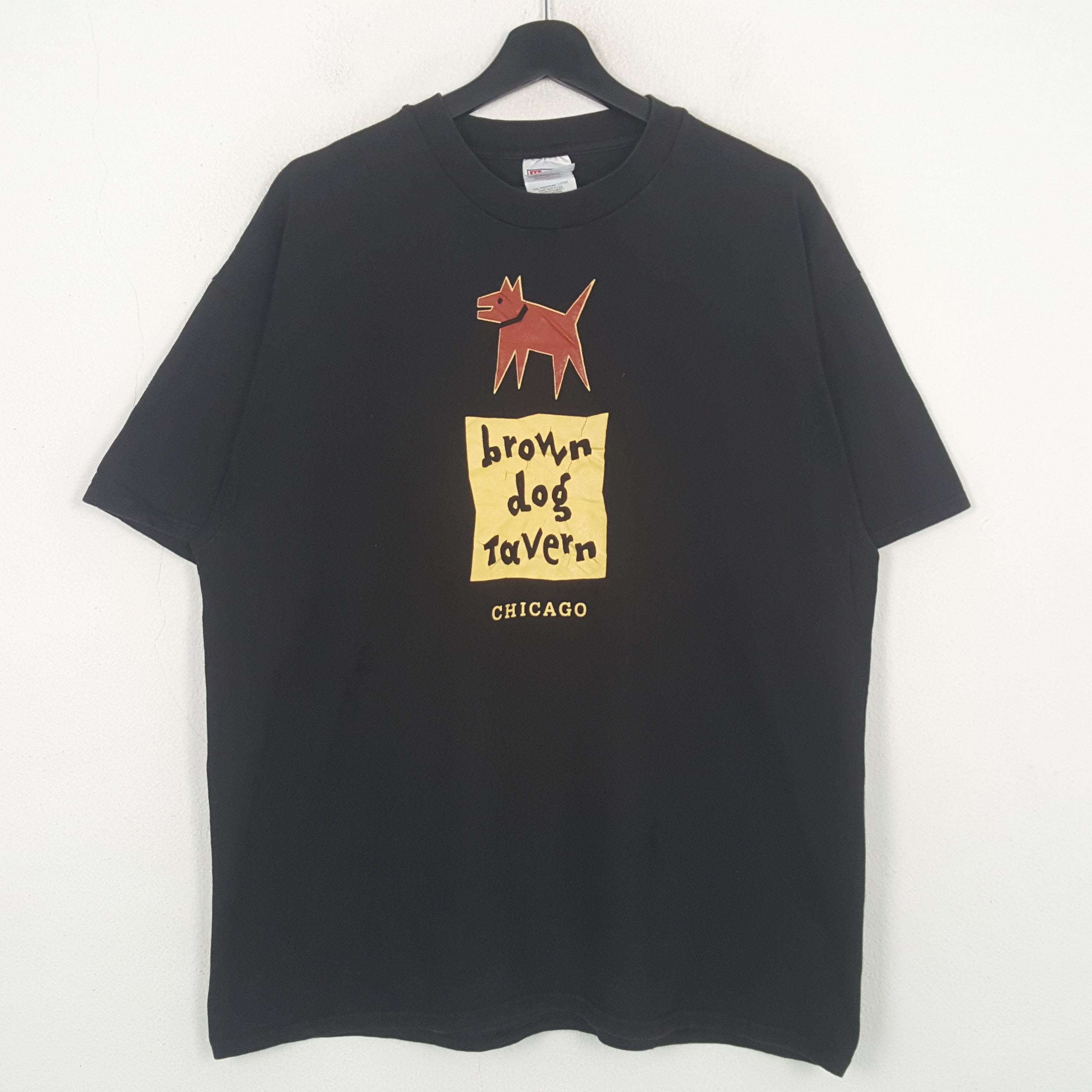 Vintage Brown Dog Tavern Chicago Tshirt RR25 Size US XL / EU 56 / 4 - 1 Thumbnail