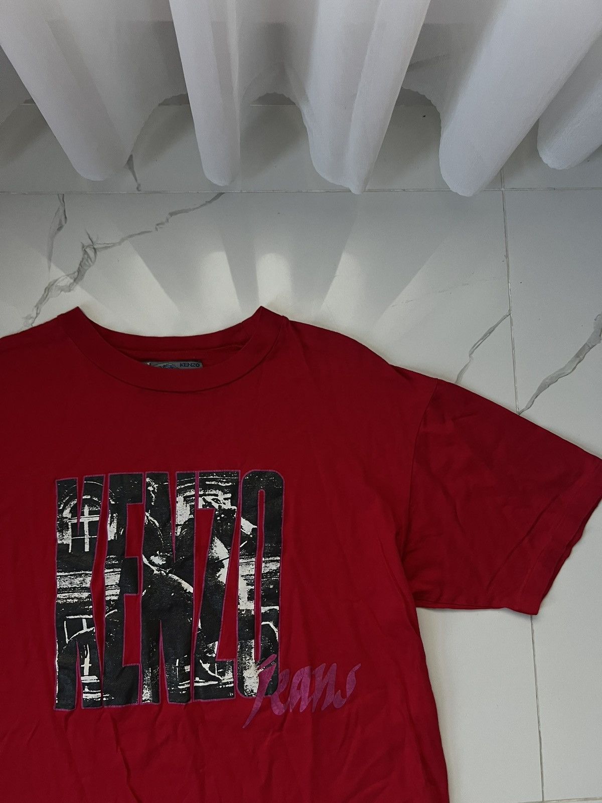 Kenzo 00’s KENZO JEANS RARE BIG LOGO TEE Y2K Size US M / EU 48-50 / 2 - 2 Thumbnail