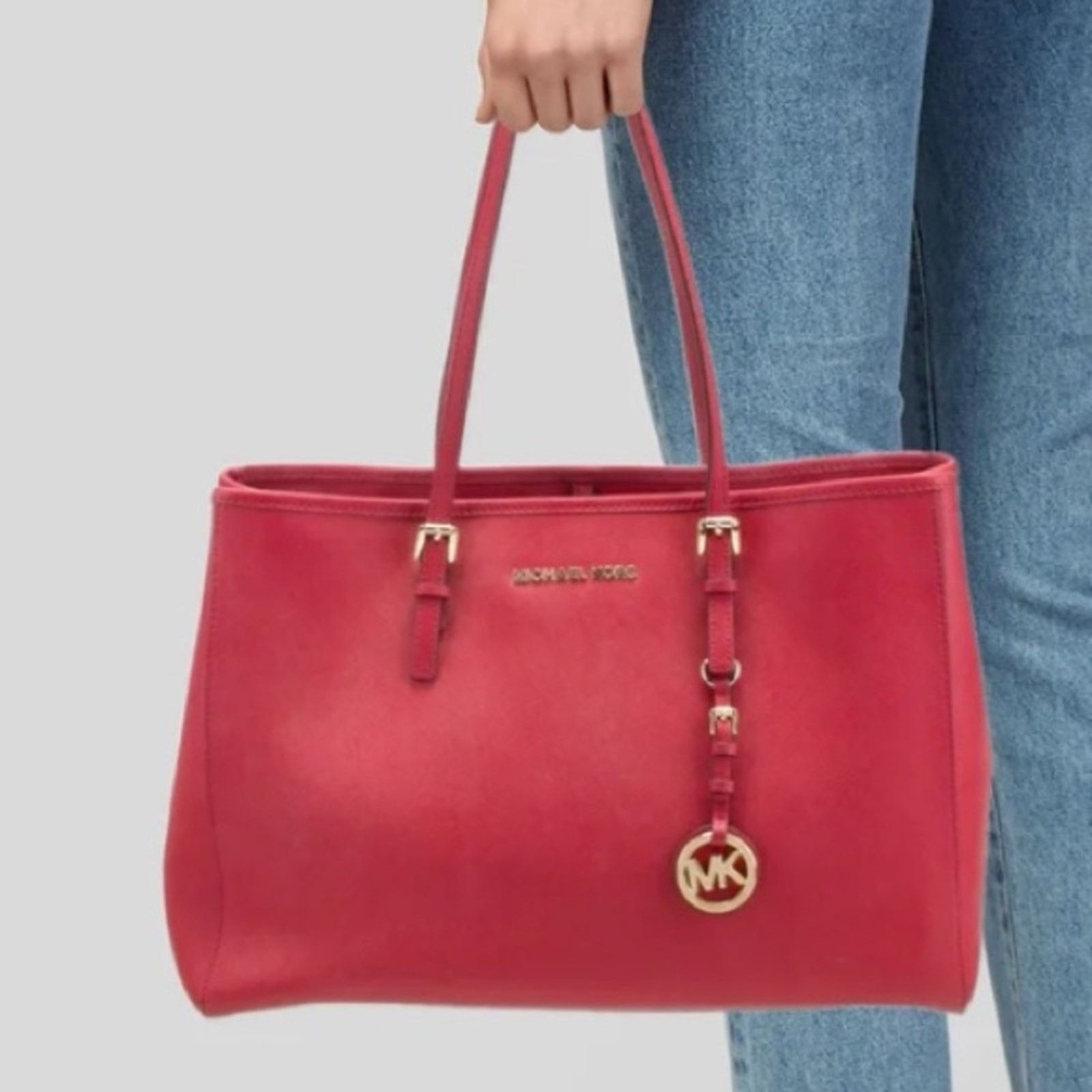 Michael Kors MICHAEL Michael Kors Saffiano Leather Top Handle Bag - Red Size ONE SIZE - 2 Thumbnail