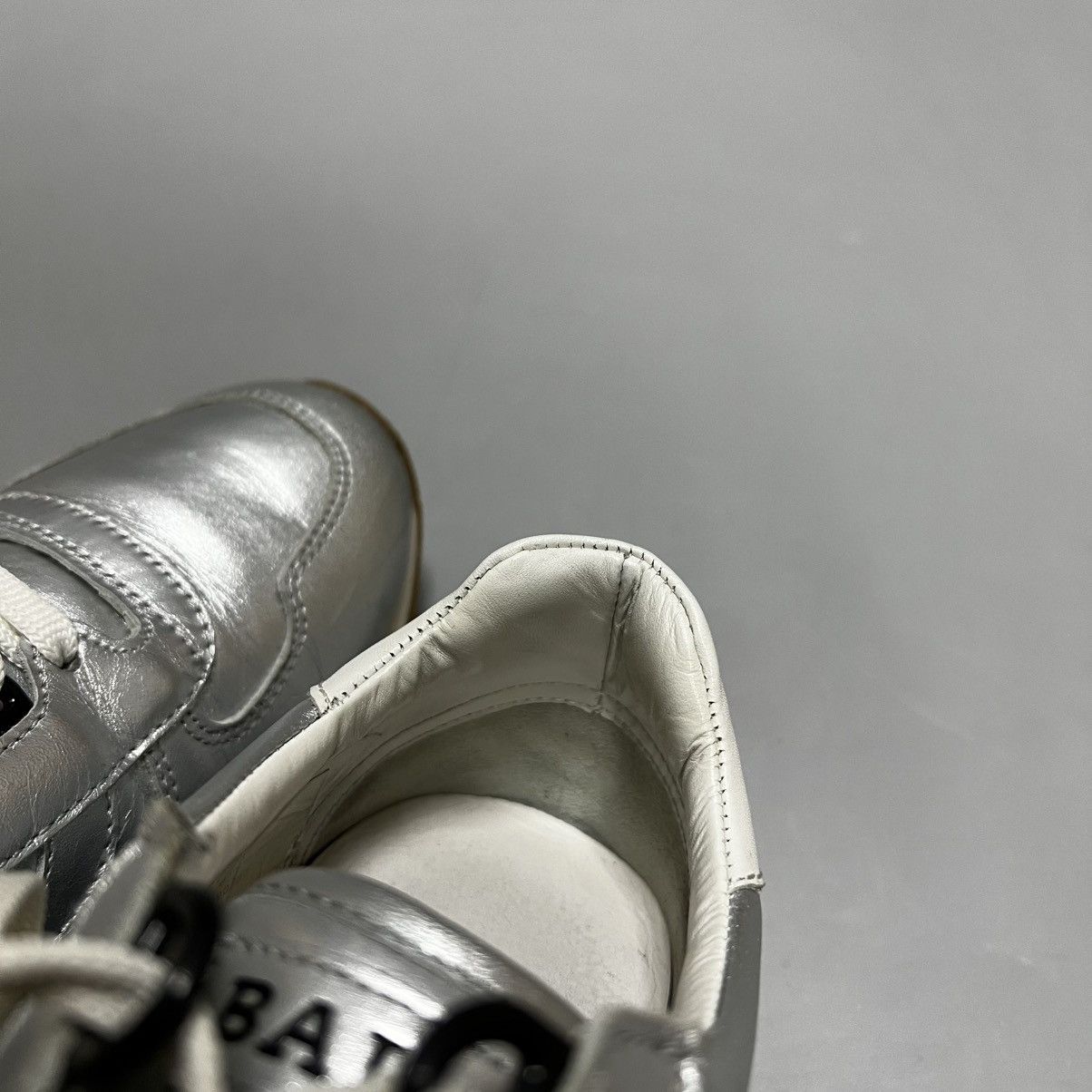 Bally BALLY Gavina Metallic Silver Low Woman's Leather Sneakers Size US 7.5 / IT 37.5 - 16 Thumbnail