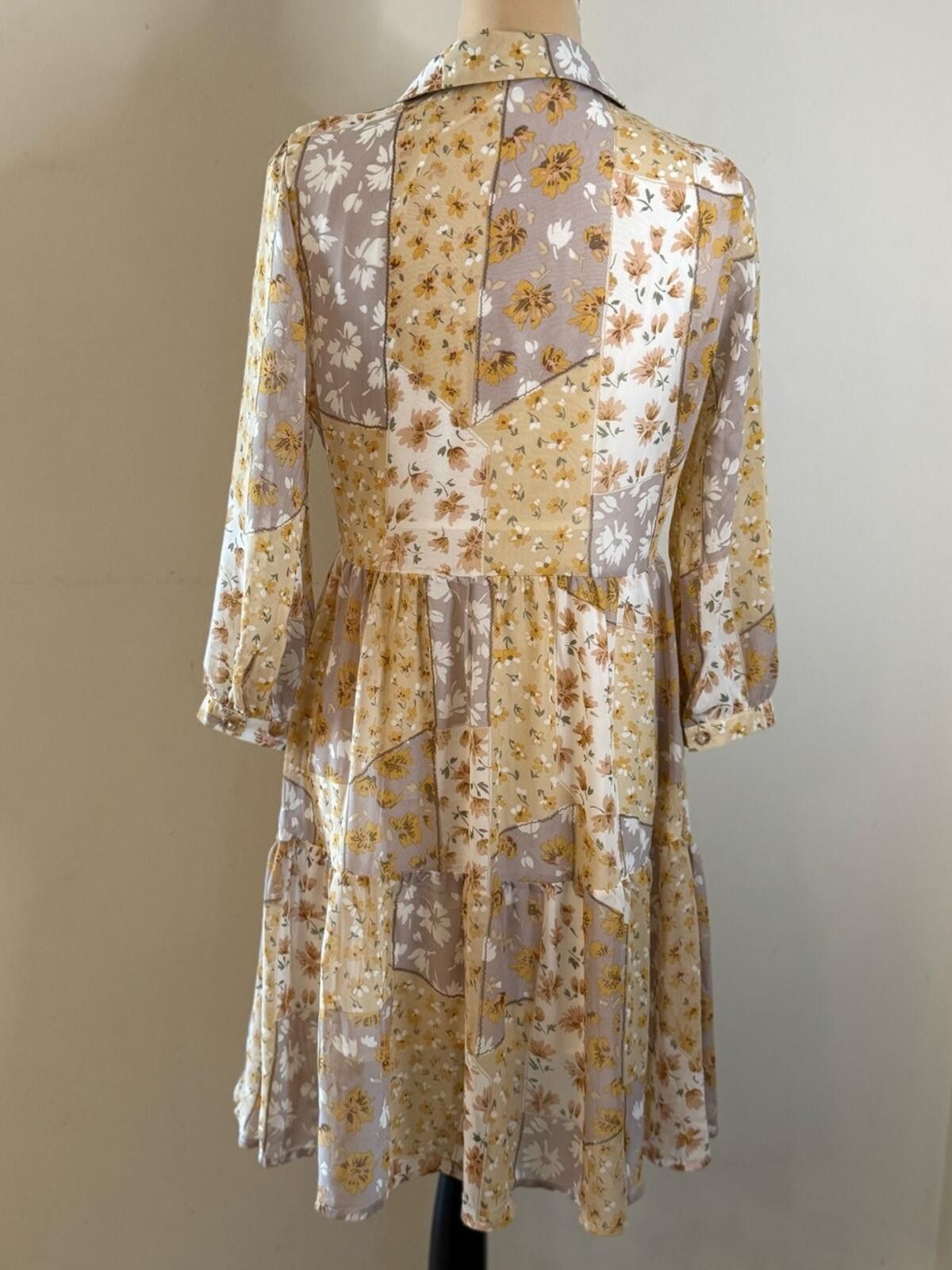 Other Paper Crane boho western midi dress floral patchwork SZ M Size M / US 6-8 / IT 42-44 - 4 Thumbnail