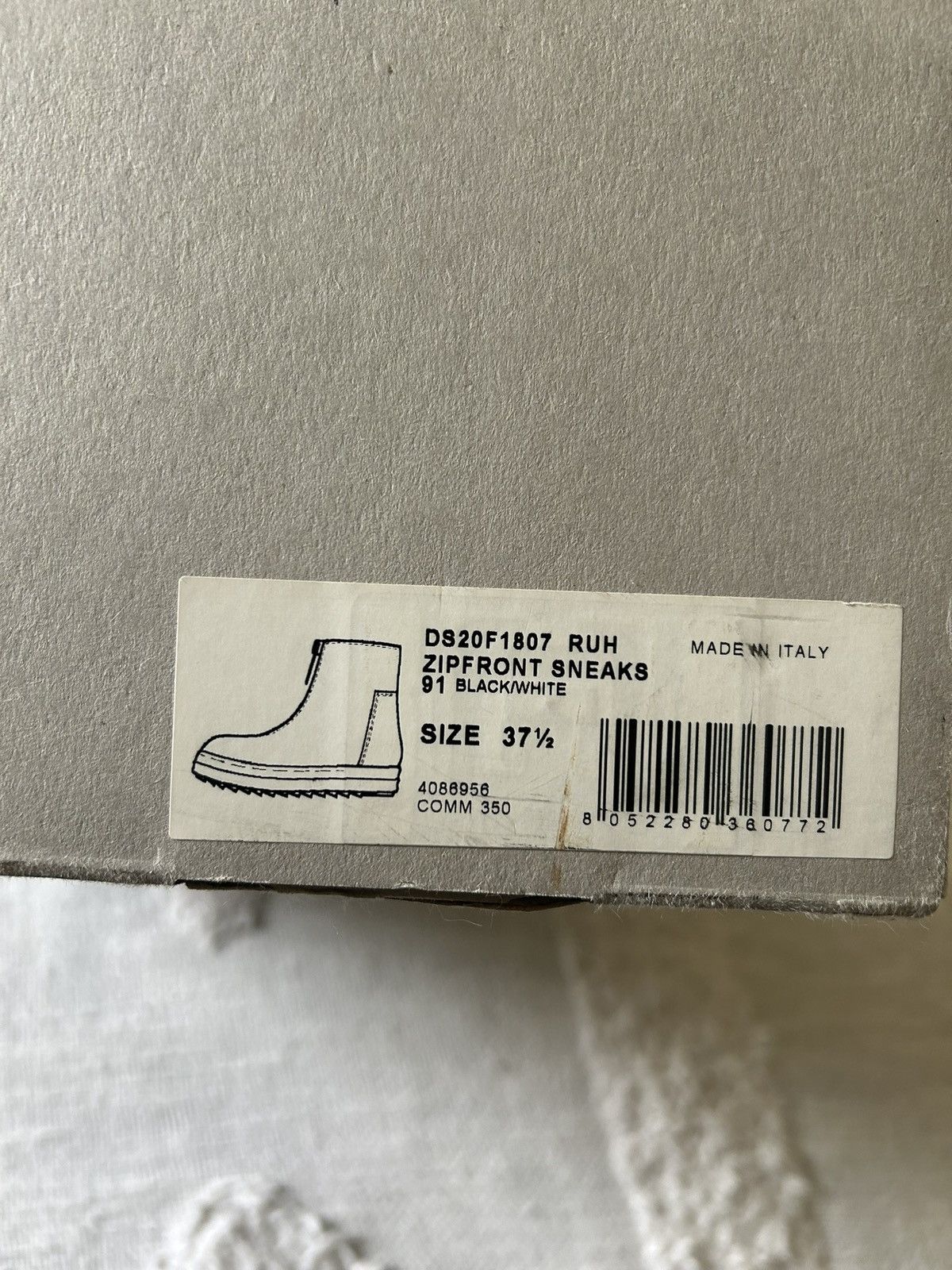 Rick Owens Drkshdw Rick Owens DRKSHDW Front Zip Sneaker Size US 7.5 / IT 37.5 - 4 Thumbnail