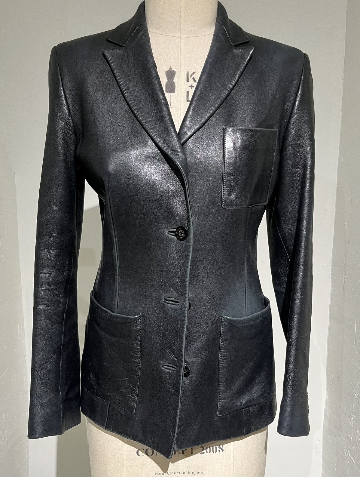 Gucci 1998 Tom Ford Leather Blazer Size M / US 6-8 / IT 42-44 - 5 Thumbnail