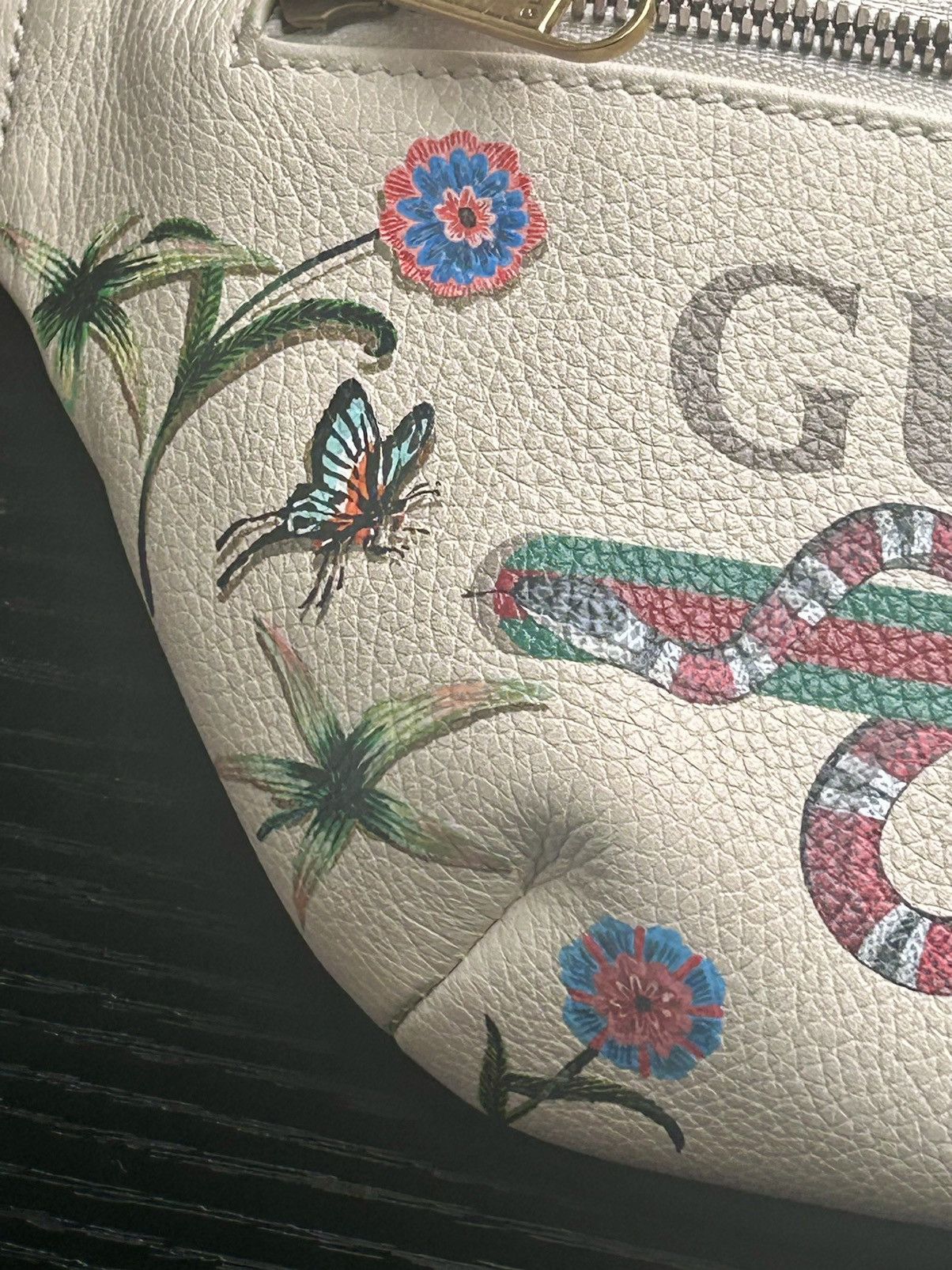 Gucci Super Rare Gucci snake logo flora belt bag Size ONE SIZE - 6 Thumbnail