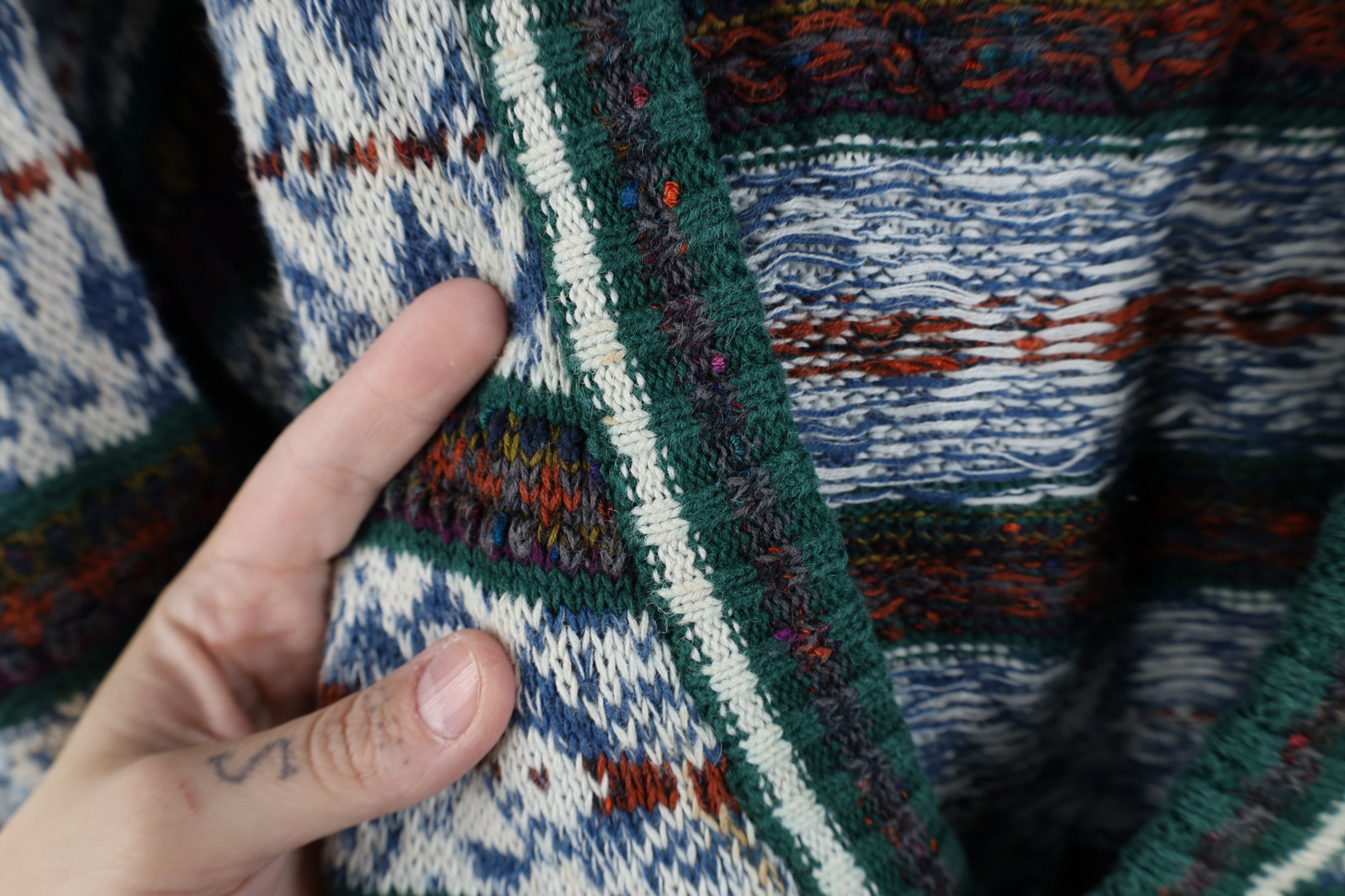 Vintage Vintage 90s Streetwear Fair Isle Knit Cardigan Sweater Size US M / EU 48-50 / 2 - 4 Thumbnail