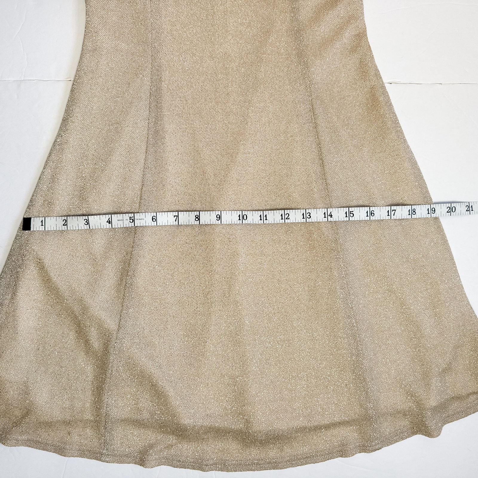 Jessica McClintock × Other 90s Scott McClintock Gold Shimmer Slip Dress Rhinestone Size S / US 4 / IT 40 - 15 Thumbnail