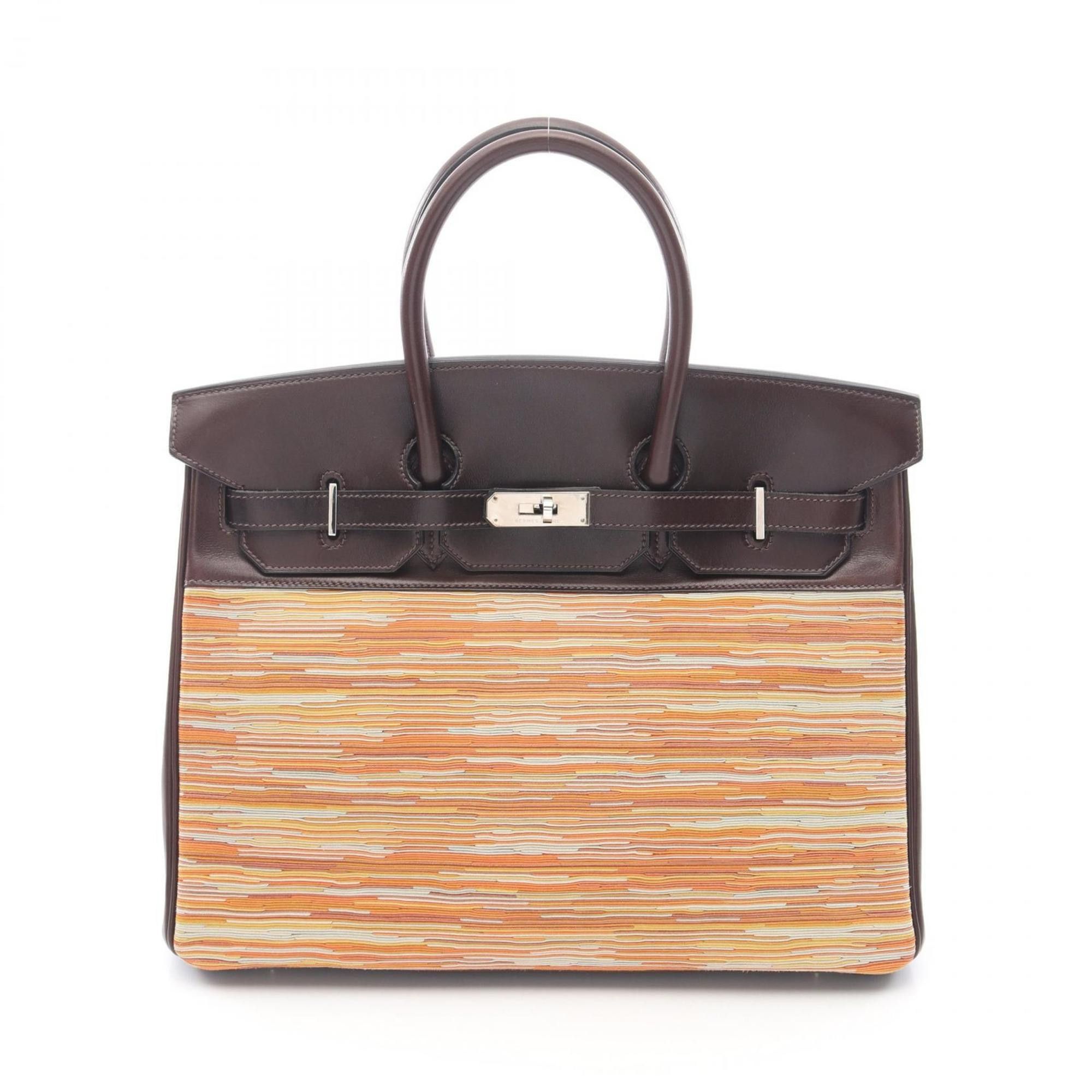 Hermes Hermes Hermès Birkin 35 handbag in calfskin leather with Vau Barenia Vibrato, available brown and multicolor. Size ONE SIZE - 1 Thumbnail