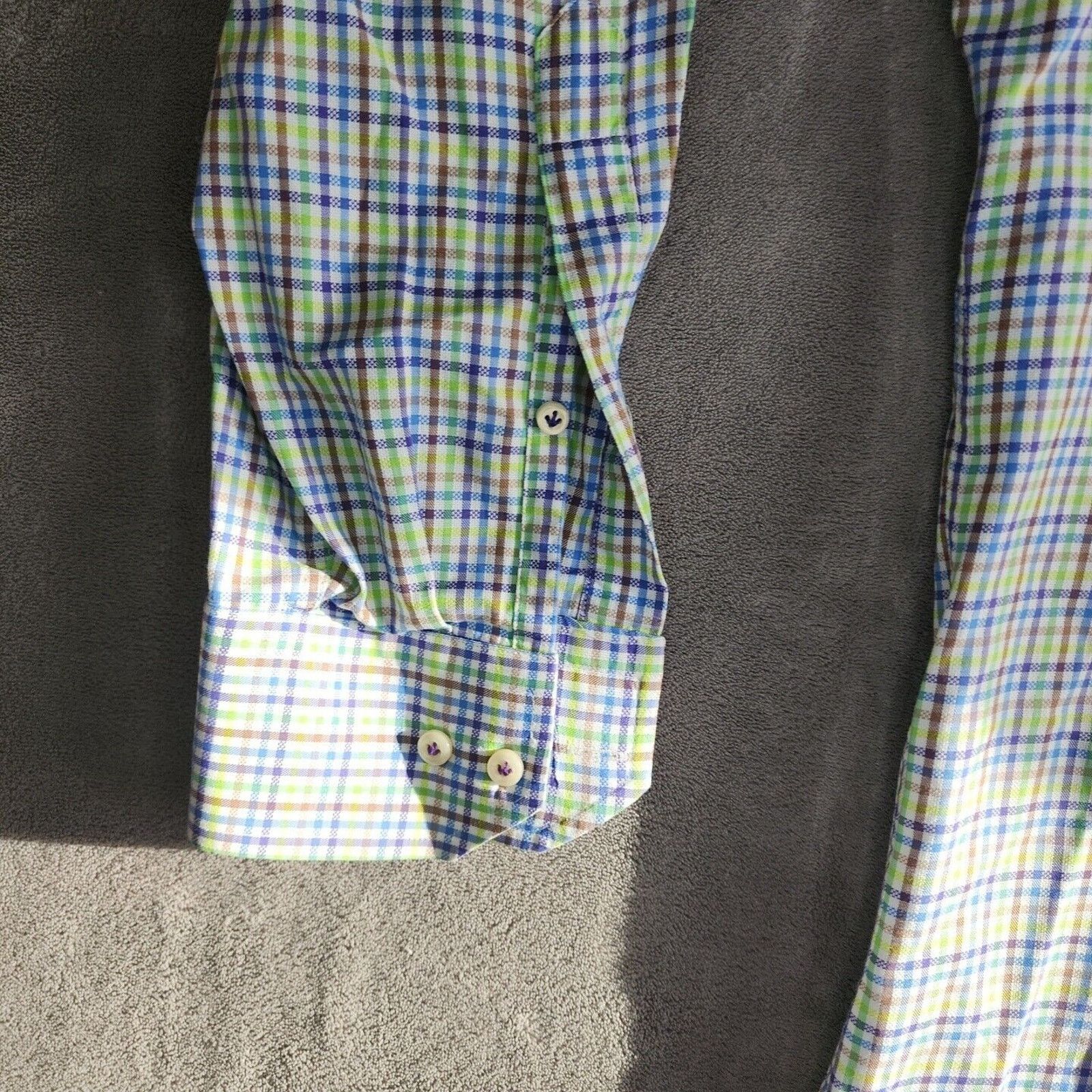 Peter Millar Peter Millar Mens Button Up LS Golf Polo Shirt Plaid LG Size US L / EU 52-54 / 3 - 4 Thumbnail