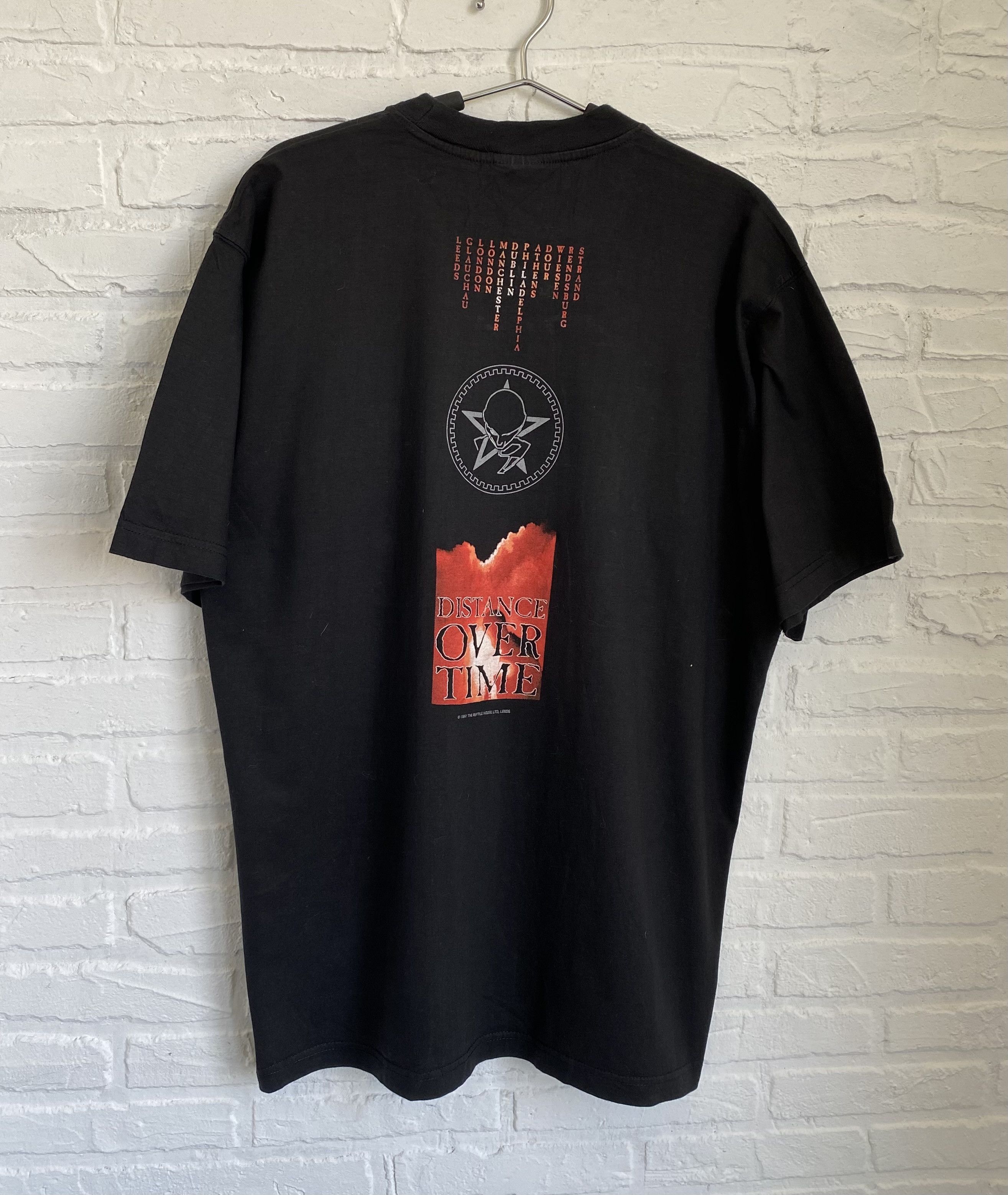 image of Band Tees x Rock T Shirt Vintage 1997 The Sisters Of Mercy Distance Over Time Tee in Black (Size XL