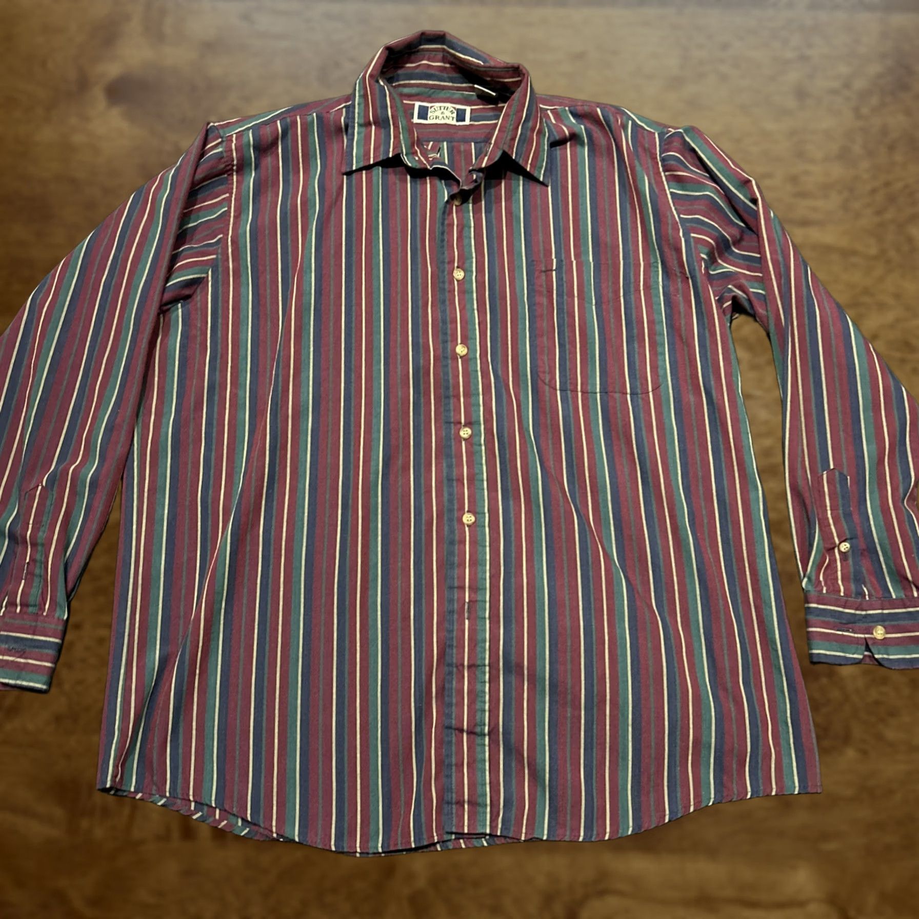 Vintage VINTAGE Sutter & Grant Shirt Mens Large Striped Button-Up Long Sleeve Casual Size US L / EU 52-54 / 3 - 1 Thumbnail