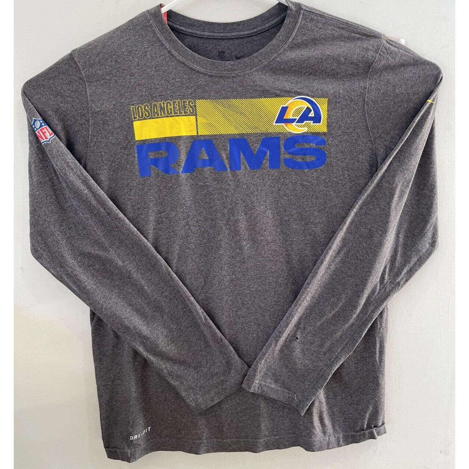 Nike Nike Los Angeles Rams On Field Shirt Mens M Gray Long Sleeve Size US M / EU 48-50 / 2 - 2 Thumbnail