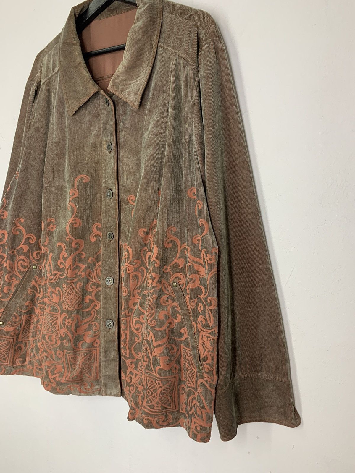 Hysteric Glamour × Japanese Brand × Tornado Mart Japanese Brand Tribal Tattoo Velour Corduroy Oversized Size US L / EU 52-54 / 3 - 3 Thumbnail