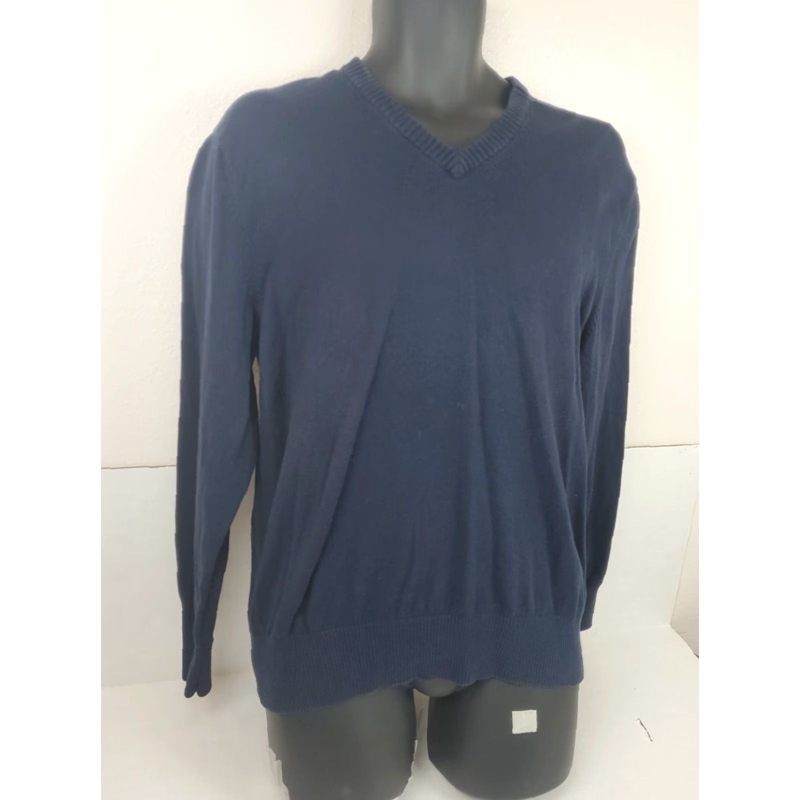 Eddie Bauer Eddie Bauer Sweater Cashmere Blend Pullover V Neck Navy Mens M Blue Solid Classic Size US M / EU 48-50 / 2 - 2 Thumbnail