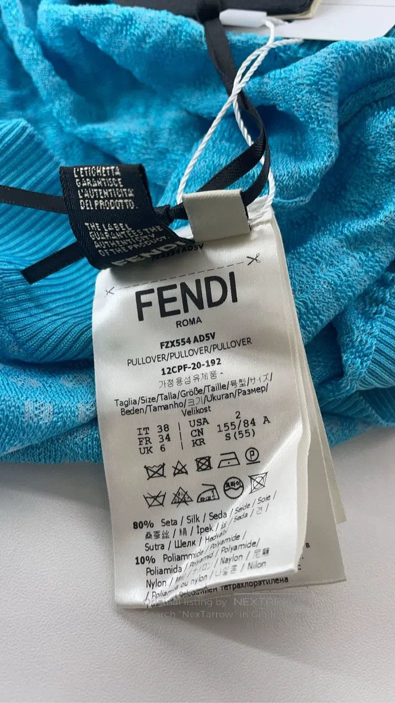 Fendi Fendi Lantern sleeve dark pattern knit sweater Size XXS / US 00 / IT 34 - 5 Thumbnail