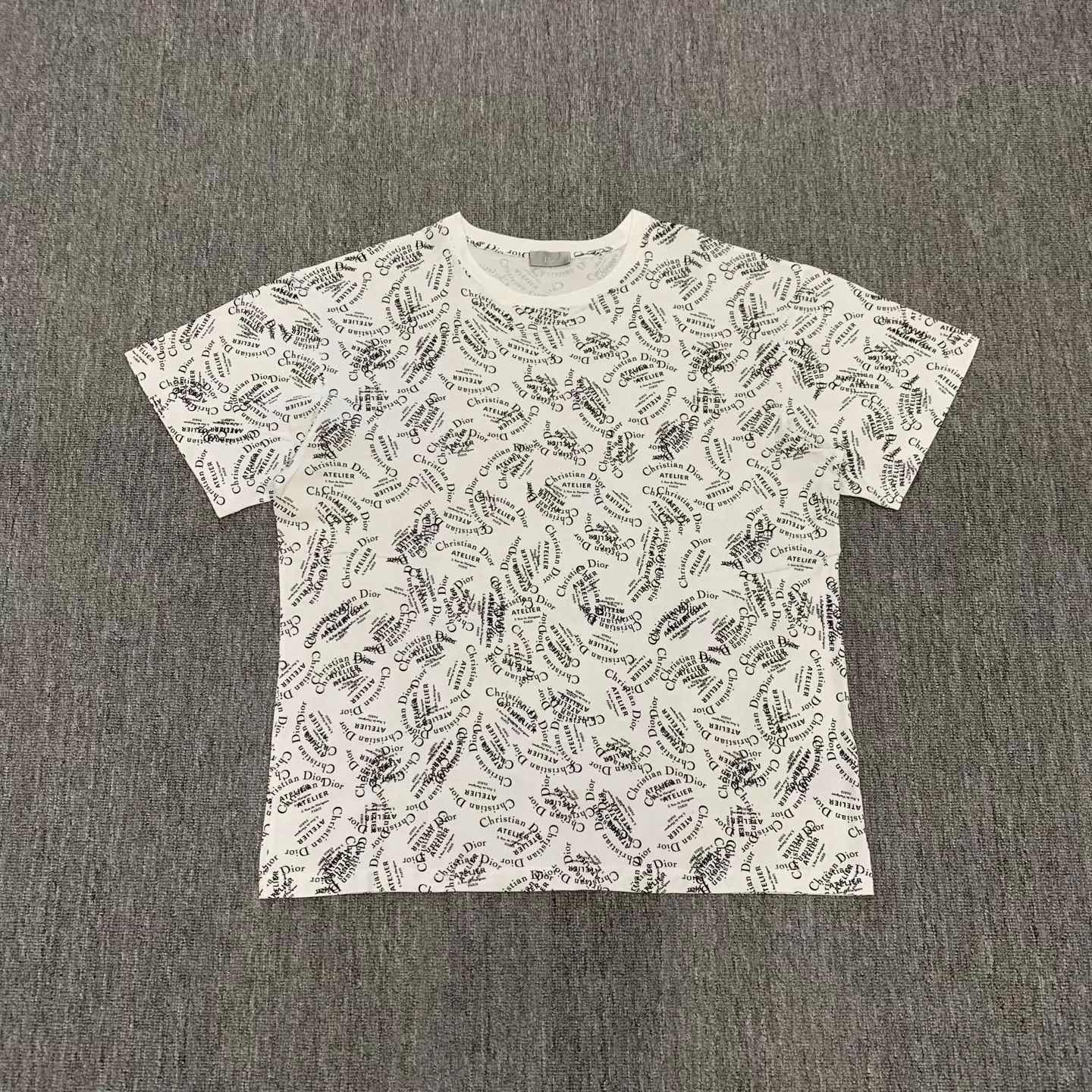 Dior Dior White Logo Allover Print SS Tee L 98N JZ1723 Size US L / EU 52-54 / 3 - 1 Thumbnail