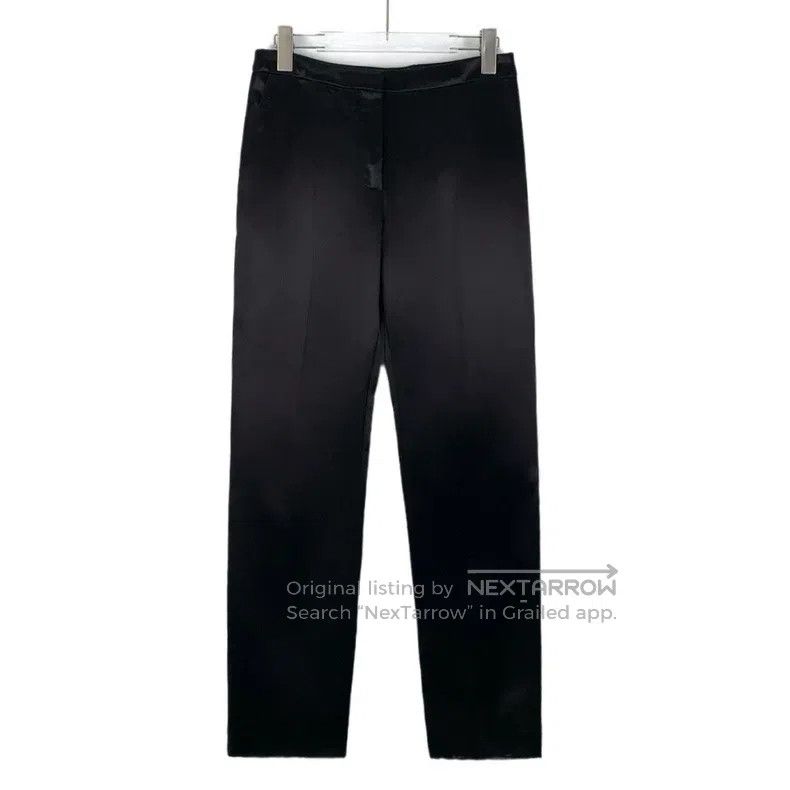 Loewe Black cotton satin casual long pants