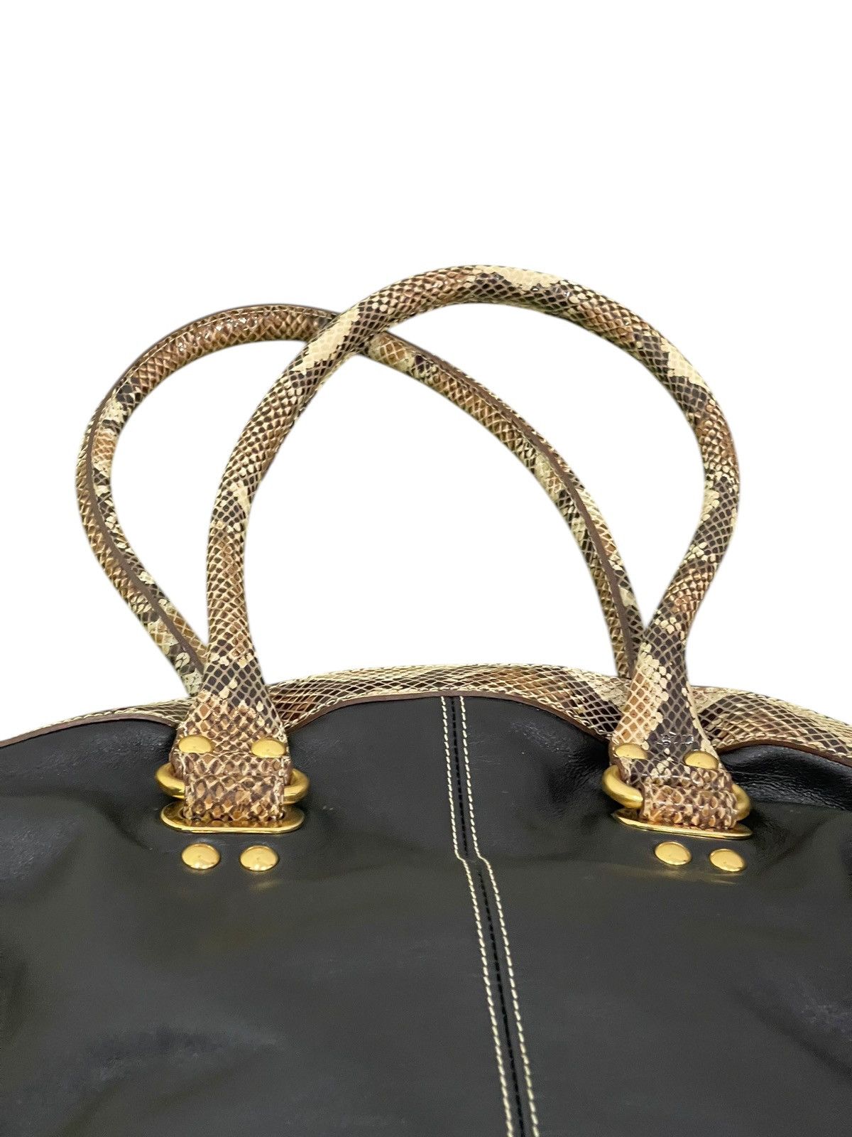 Genuine Leather Full Leather Guia’s Italy Python Tote Shoulder Bag 1🟩5 Size ONE SIZE - 19 Thumbnail