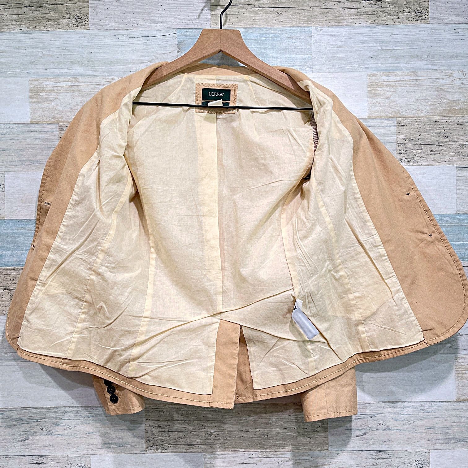 Other J Crew Cotton Silk Schoolboy Blazer Tan Two Button Lined 0 Size XS / US 0-2 / IT 36-38 - 4 Thumbnail