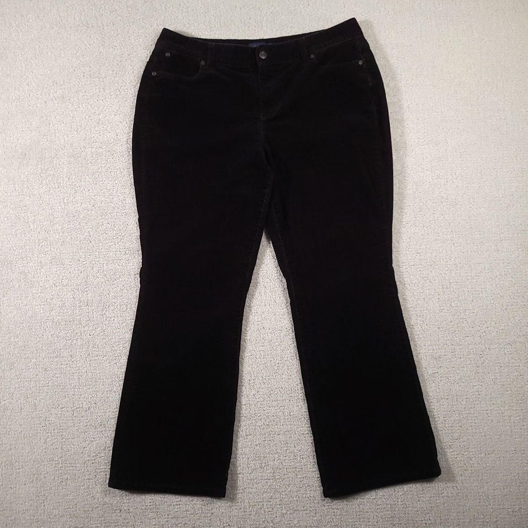 Talbots Talbots Corduroy Pants Women 16P Petite 34x28 Zip Black Bootcut Chino Holiday? No Size 38" / US 16 / IT 52 - 2 Thumbnail