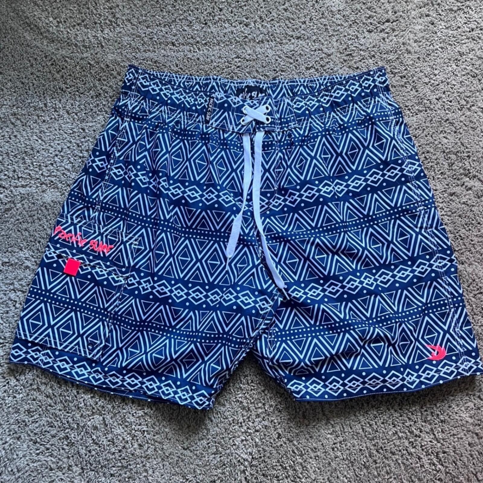 Other Pacific Surf Men XXL Swim Trunks Navy Blue Board Shorts Pink Size US 40 / EU 56 - 1 Thumbnail