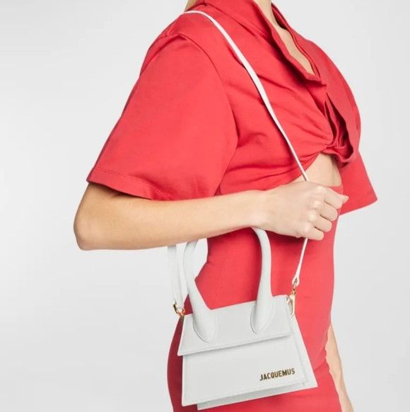 Jacquemus Jacquemus Le Chiquito Moyen Top-Handle Leather Bag - White Size ONE SIZE - 6 Thumbnail
