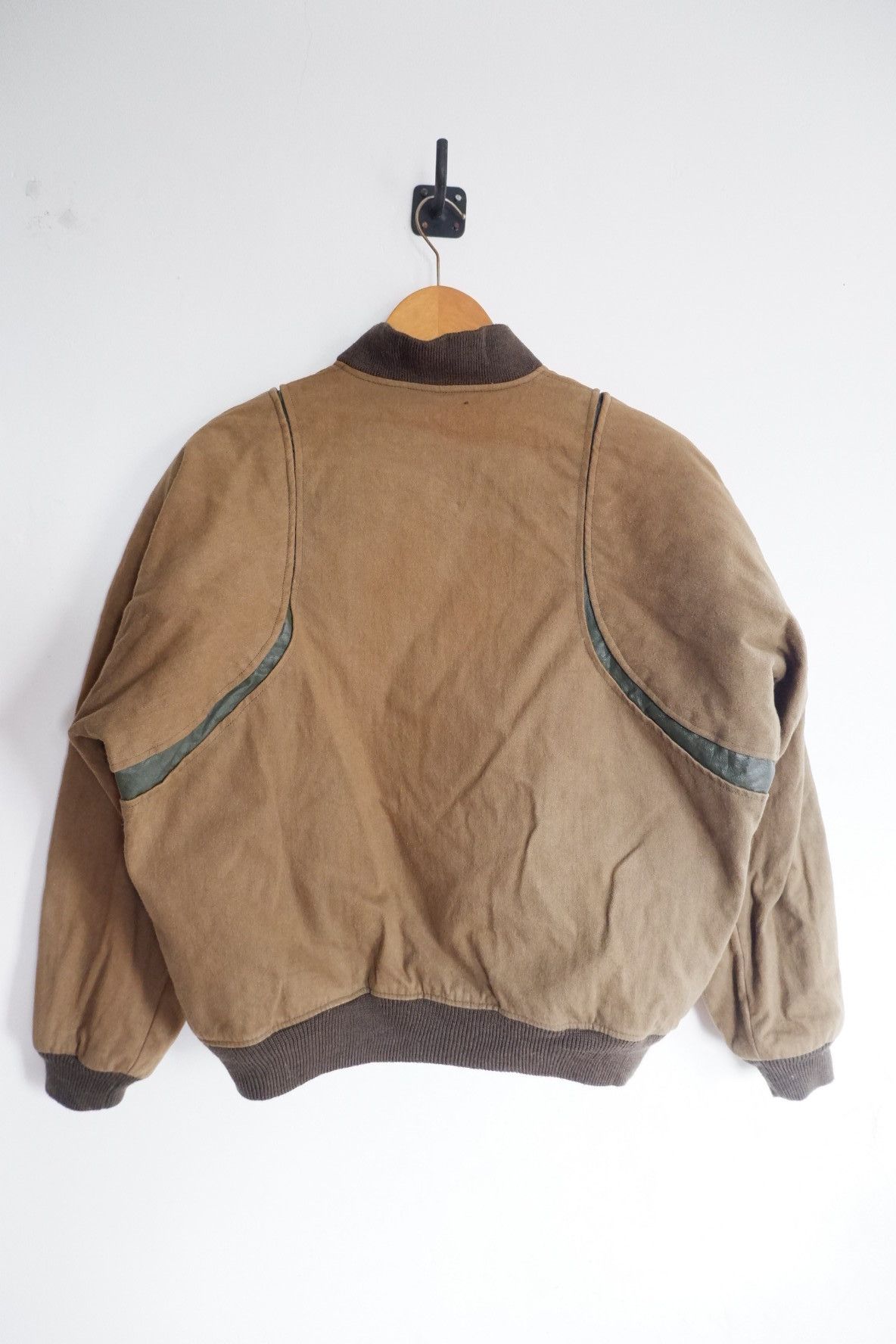 Issey Miyake Vintage 80s Paneled Leather Bomber Jacket Size US M / EU 48-50 / 2 - 2 Thumbnail
