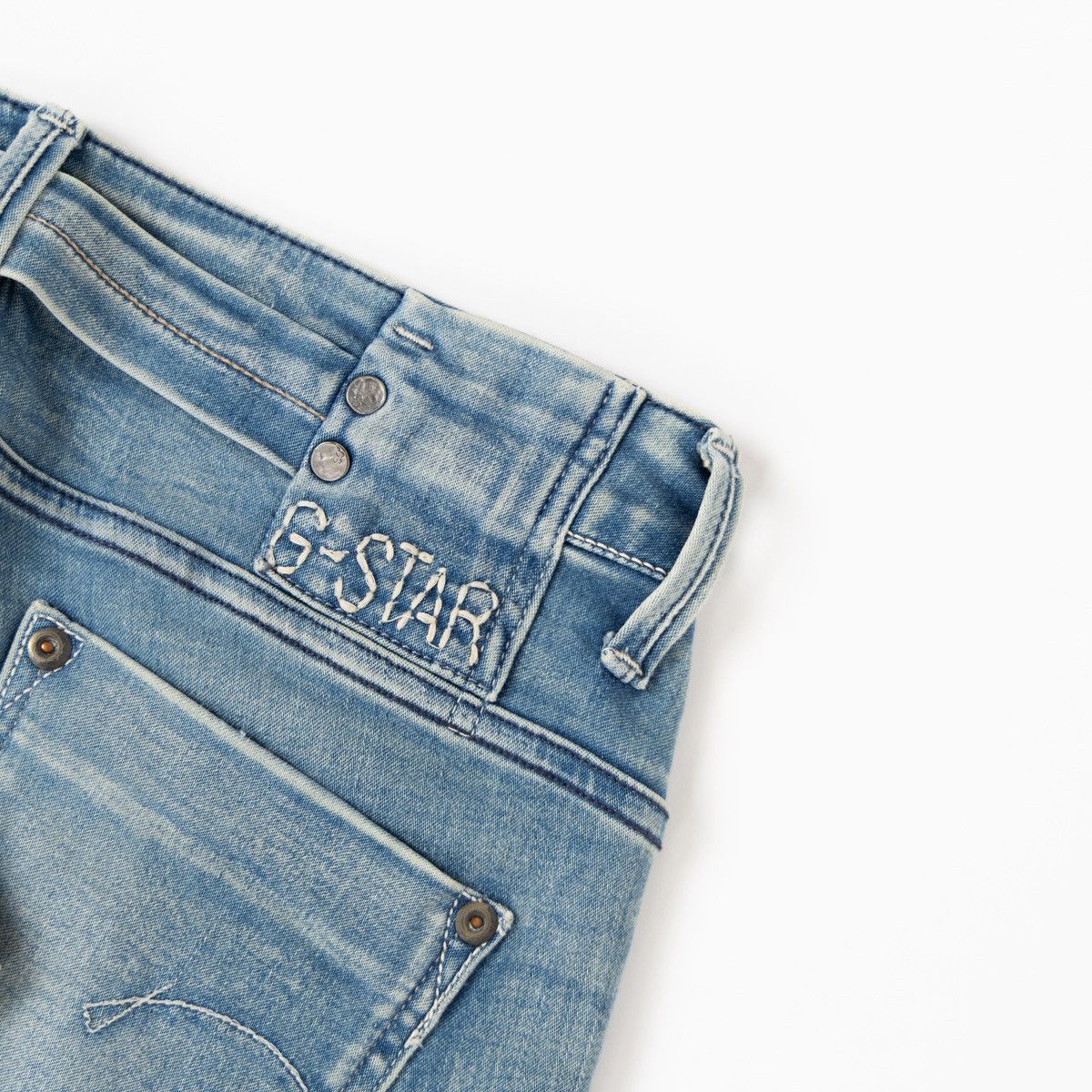 G-Star G-Star Raw Midge Straight Light Blue Jeans Stretch Denim Size 27" / US 4 / IT 40 - 5 Thumbnail
