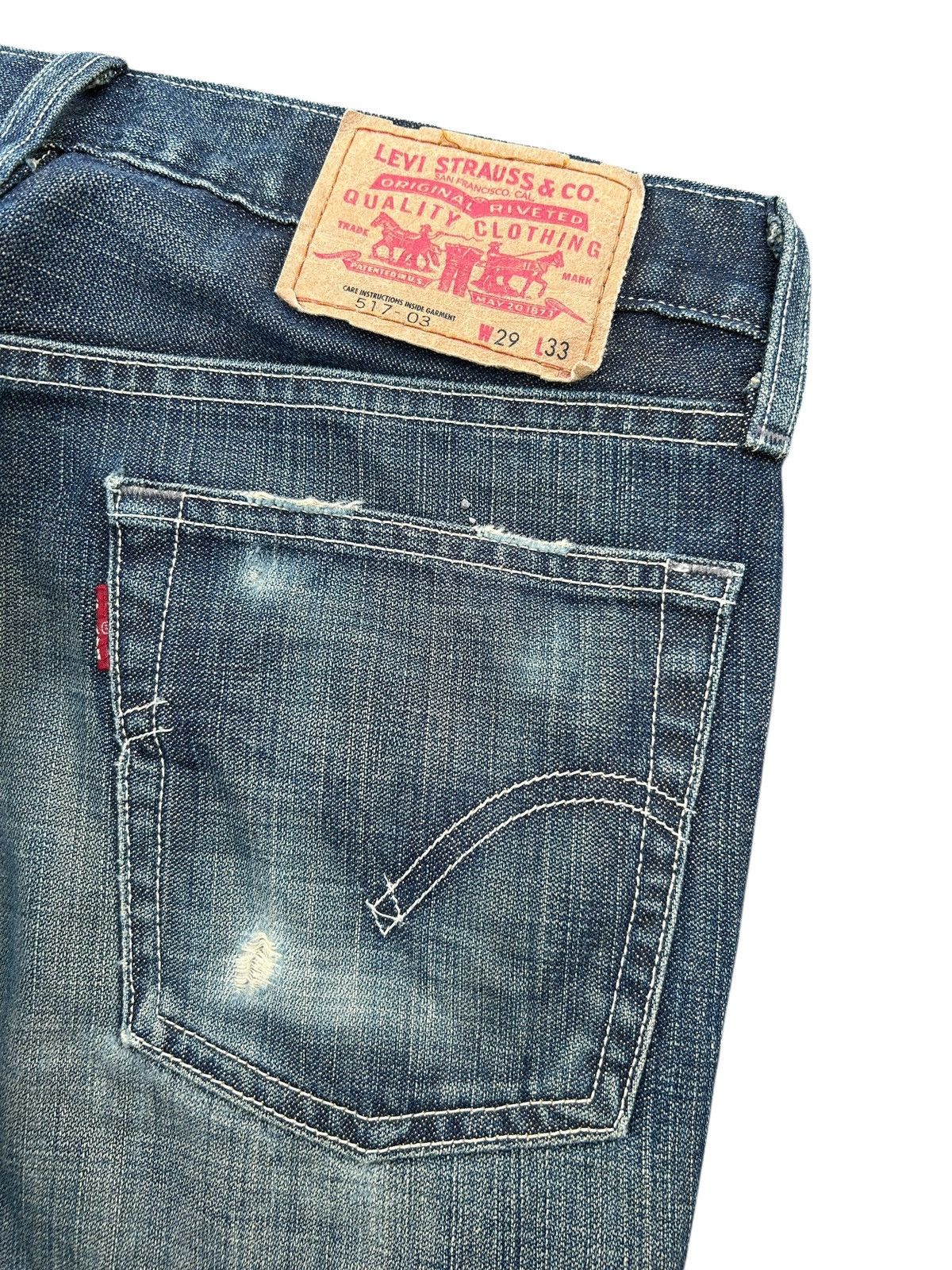 Kapital Flare Vintage Levis 517 Distressed Denim Jeans Size US 29 - 9 Thumbnail