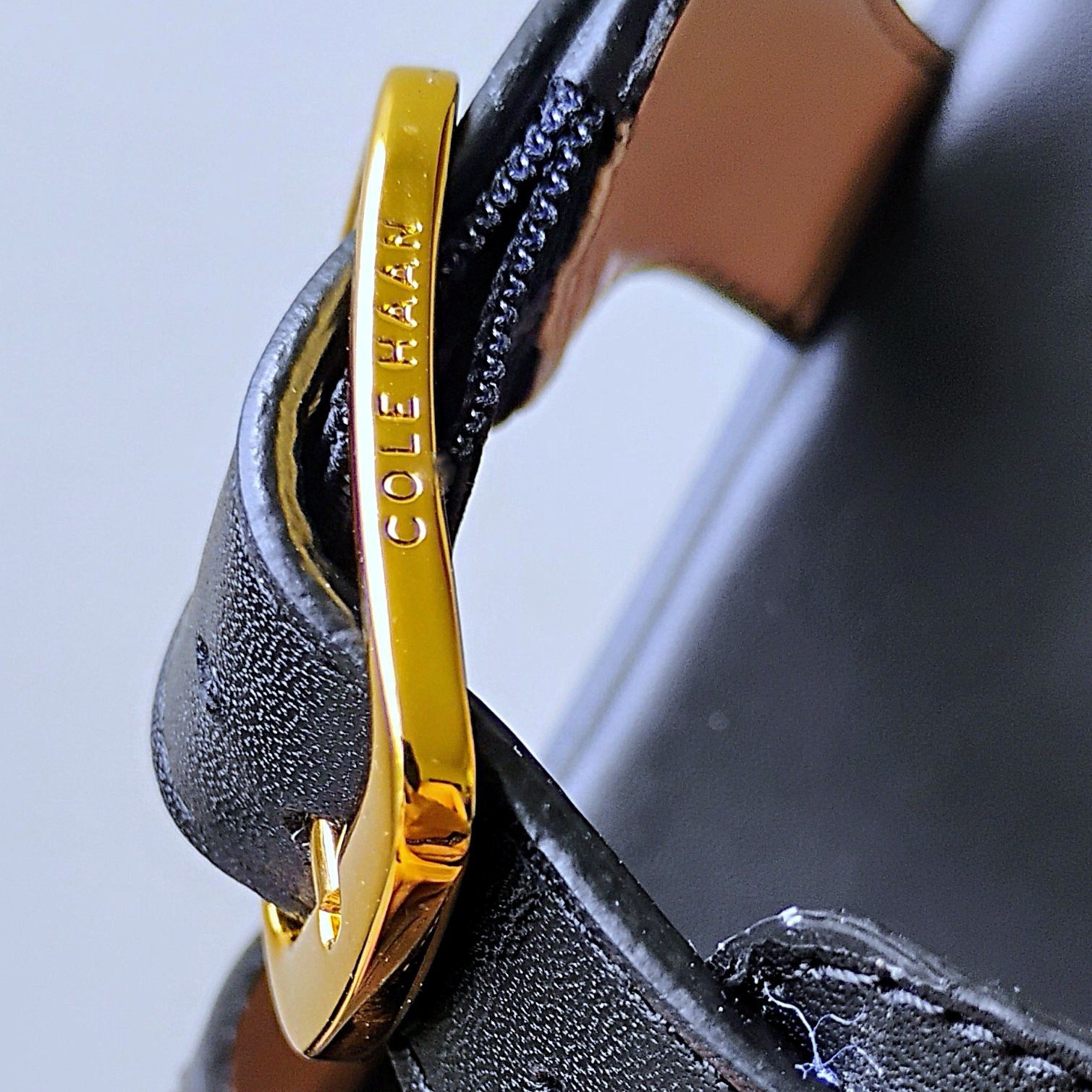 Cole Haan Cole Haan Women's Flynn Fishman Sandals in Amazing Black Size US 7 / IT 37 - 6 Thumbnail