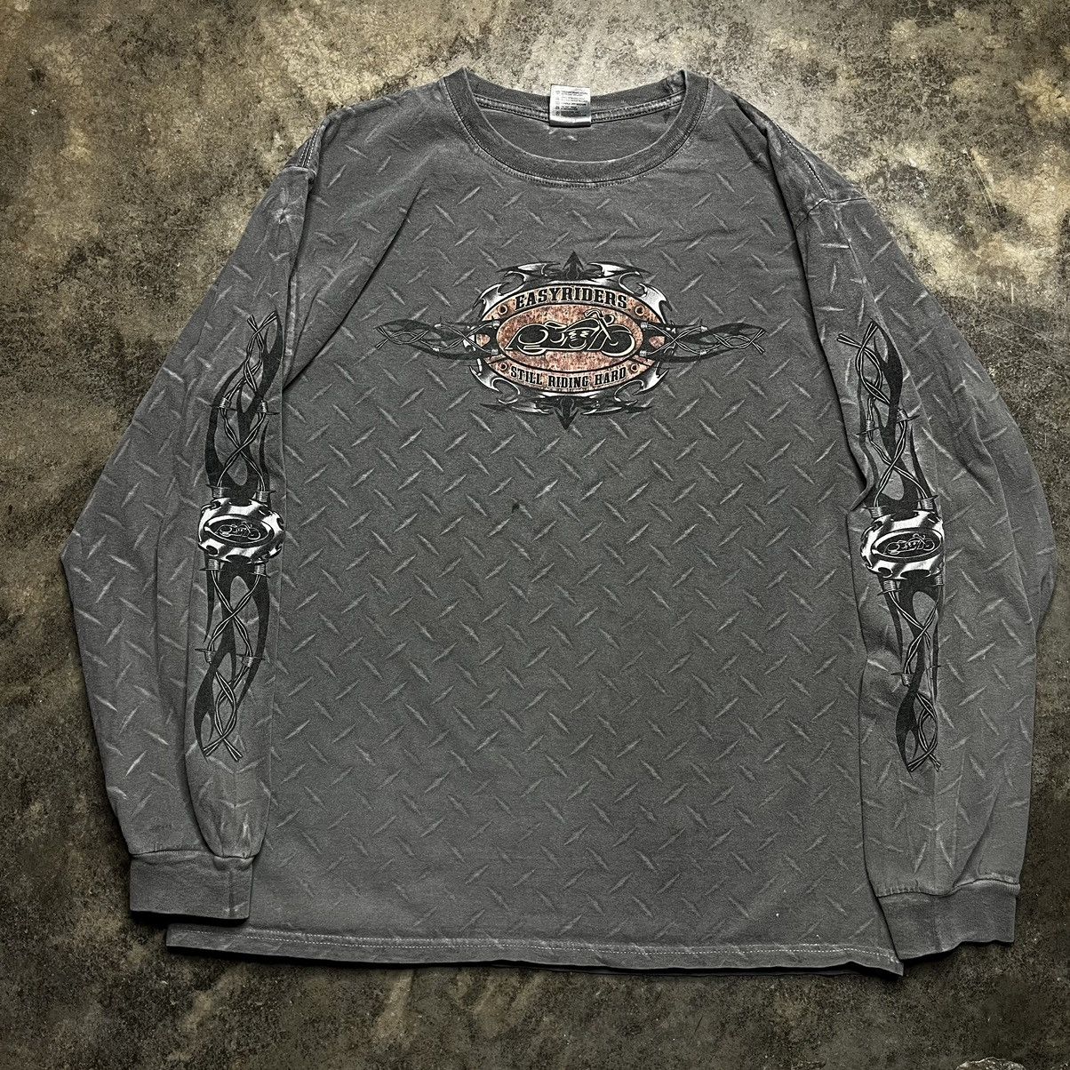 Vintage vintage easyriders choppers longsleeve steel tshirt Size US XL / EU 56 / 4 - 1 Thumbnail