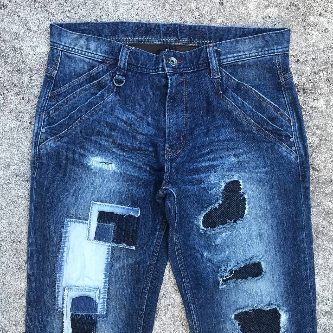 Japanese Brand FLARED NCFM Japan patched distressed tornado mart style Size US 31 - 4 Thumbnail