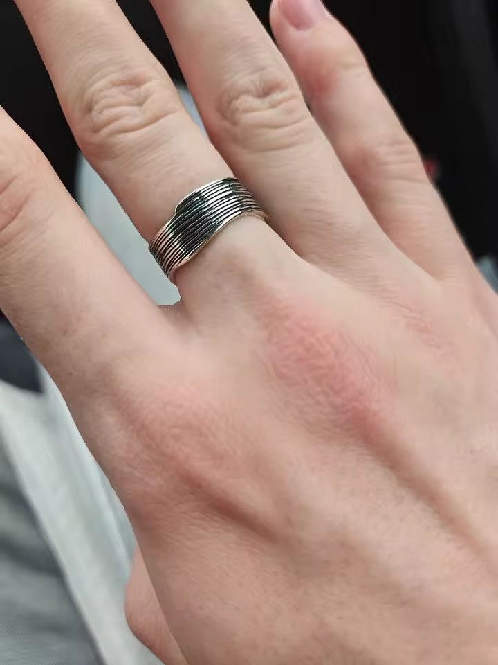 Japanese Brand Vintage Silver Plated Irregular Ring Size ONE SIZE - 5 Thumbnail