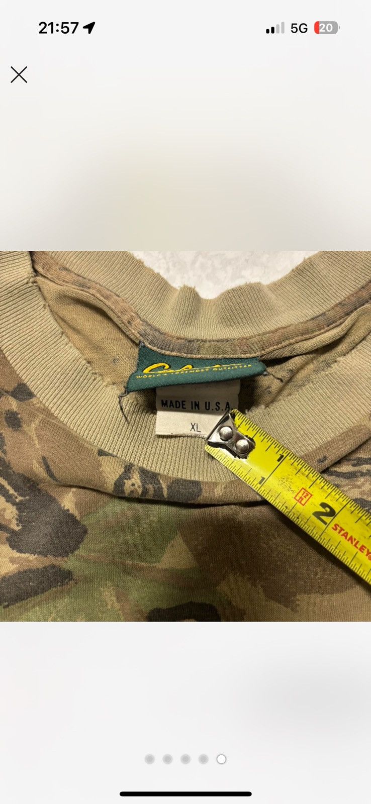 Cabelas Mens Vintage cabelas camo long sleeve shirt Size US XL / EU 56 / 4 - 5 Thumbnail