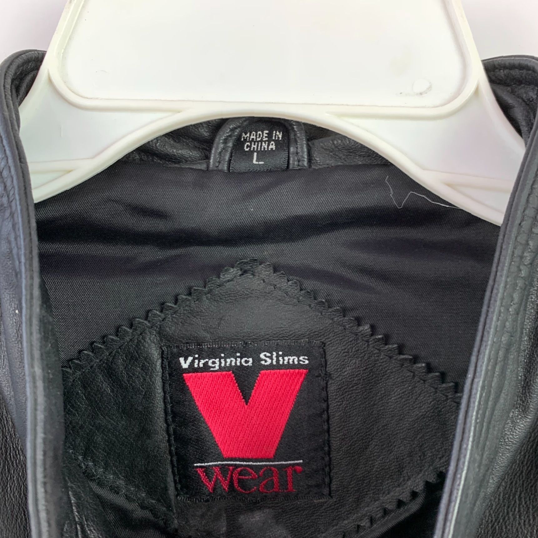 Vintage VINTAGE Virginia Slims Leather Motorcycle Jacket Women's L Black Solid Button Short Length Autumn Spring Size L / US 10 / IT 46 - 5 Thumbnail