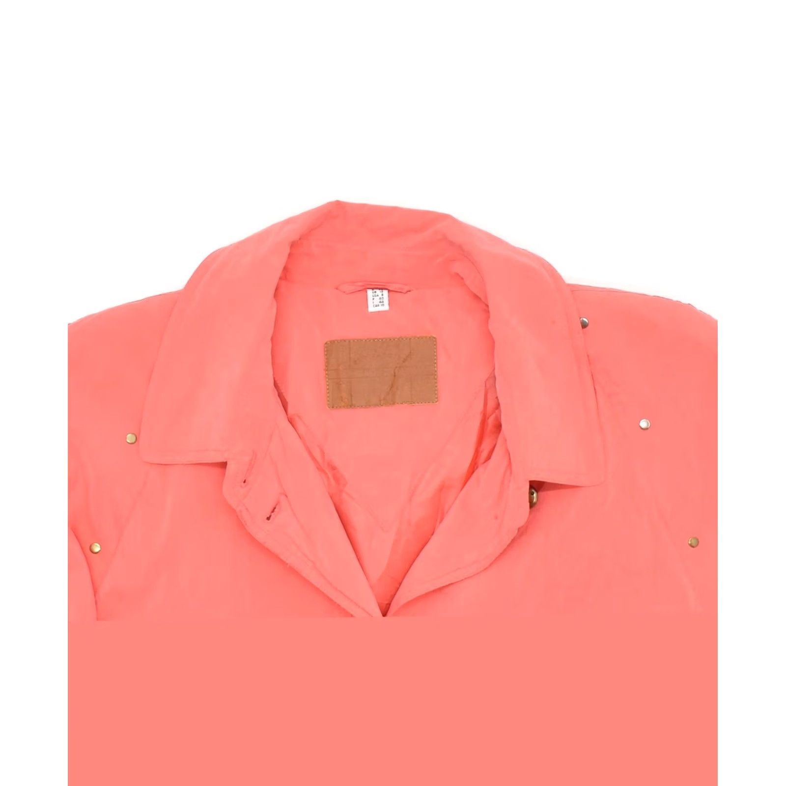 Pinko VINTAGE Womens Overcoat Pink Nylon UK12 Medium Size XL / US 12-14 / IT 48-50 - 3 Thumbnail