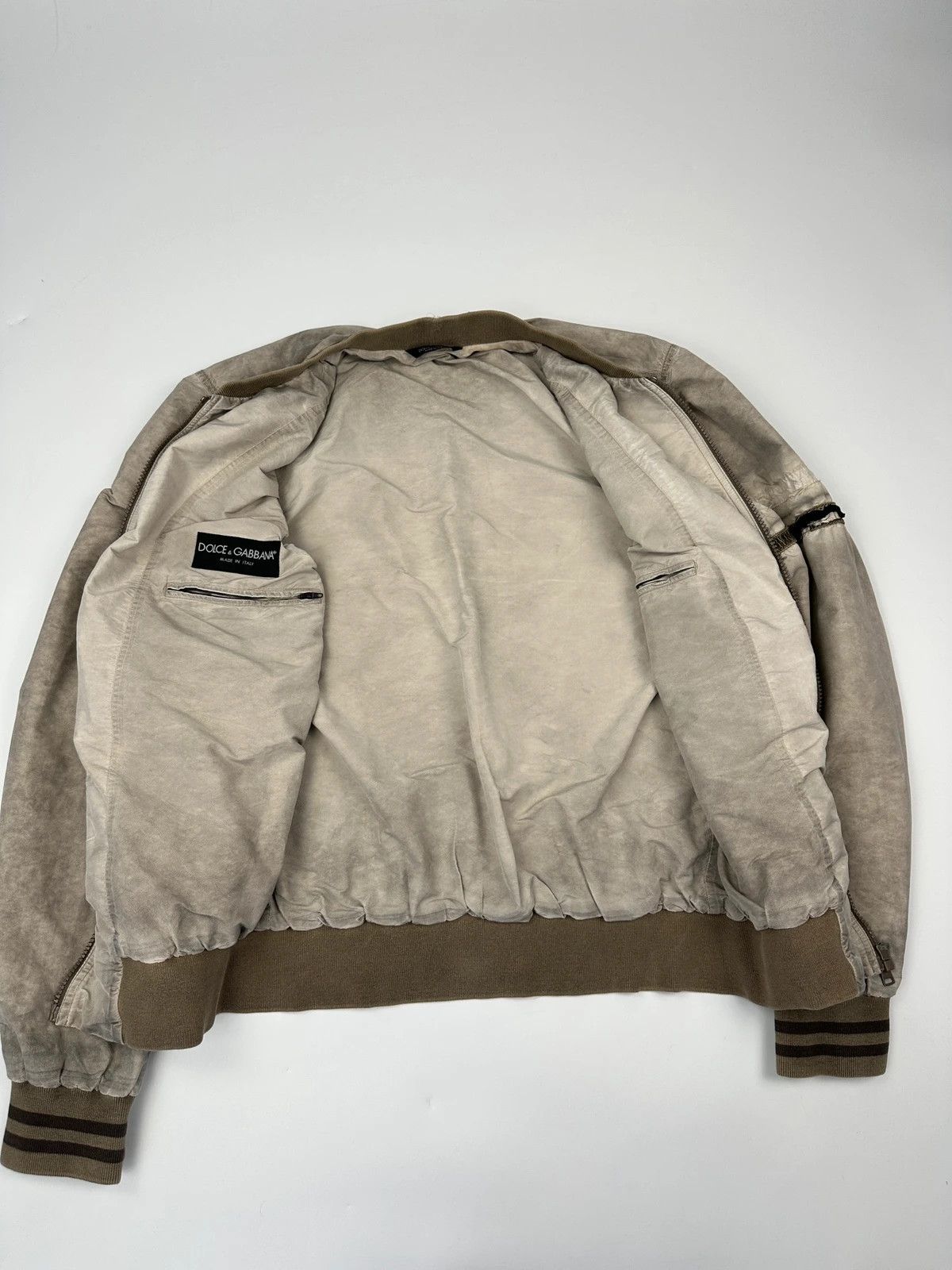 Dolce & Gabbana Dolce & Gabbana Grey Nylon Faded Bomber Jacket Size US M / EU 48-50 / 2 - 13 Thumbnail