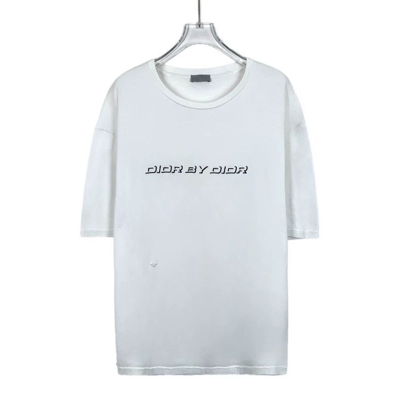 Dior DiorWhite Logo print little bee embroidered round-neck cott Size US XL / EU 56 / 4 - 1 Thumbnail