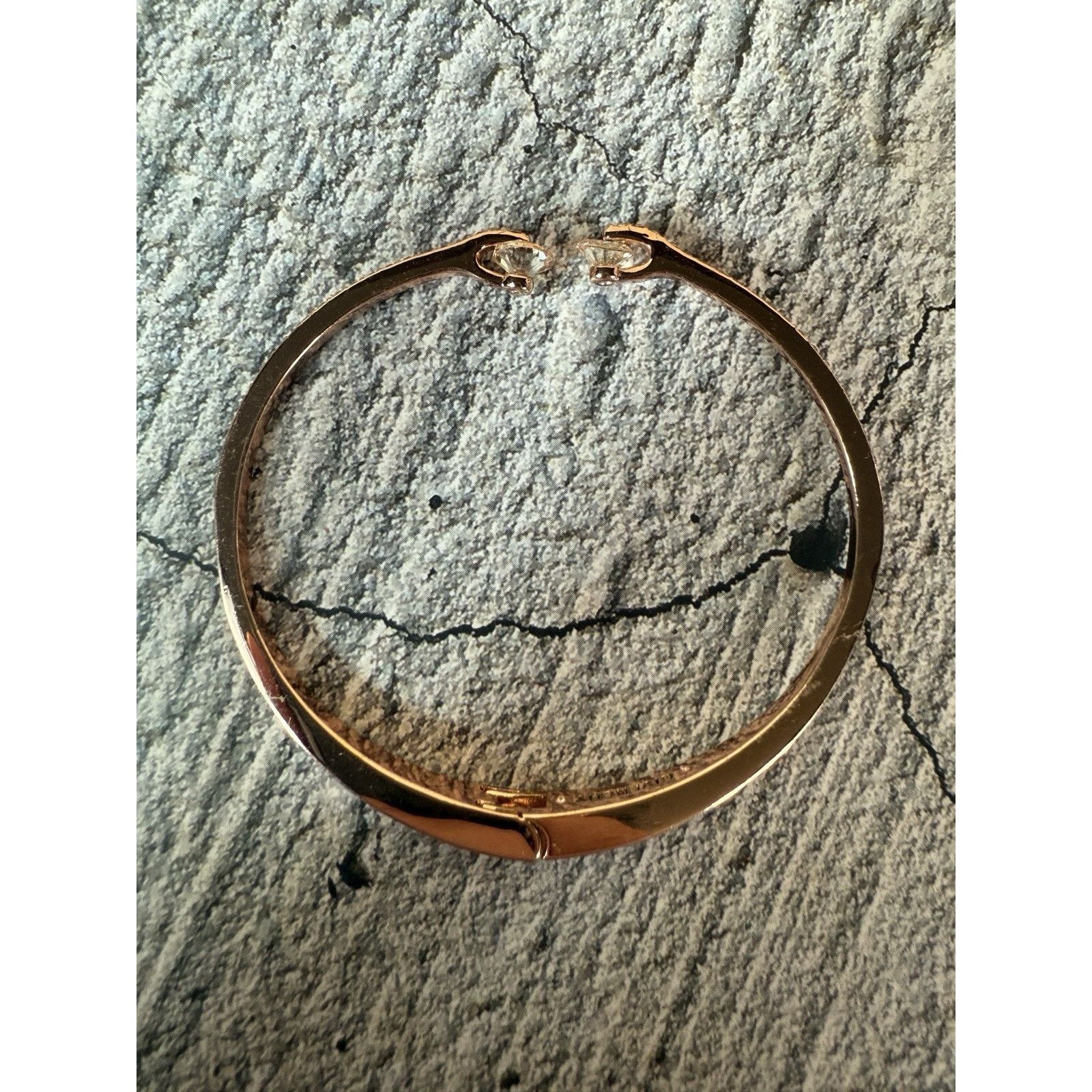 Givenchy Givenchy Rose Gold Floating Stone Cuff Hinge Bracelet 7-8" Size ONE SIZE - 9 Thumbnail