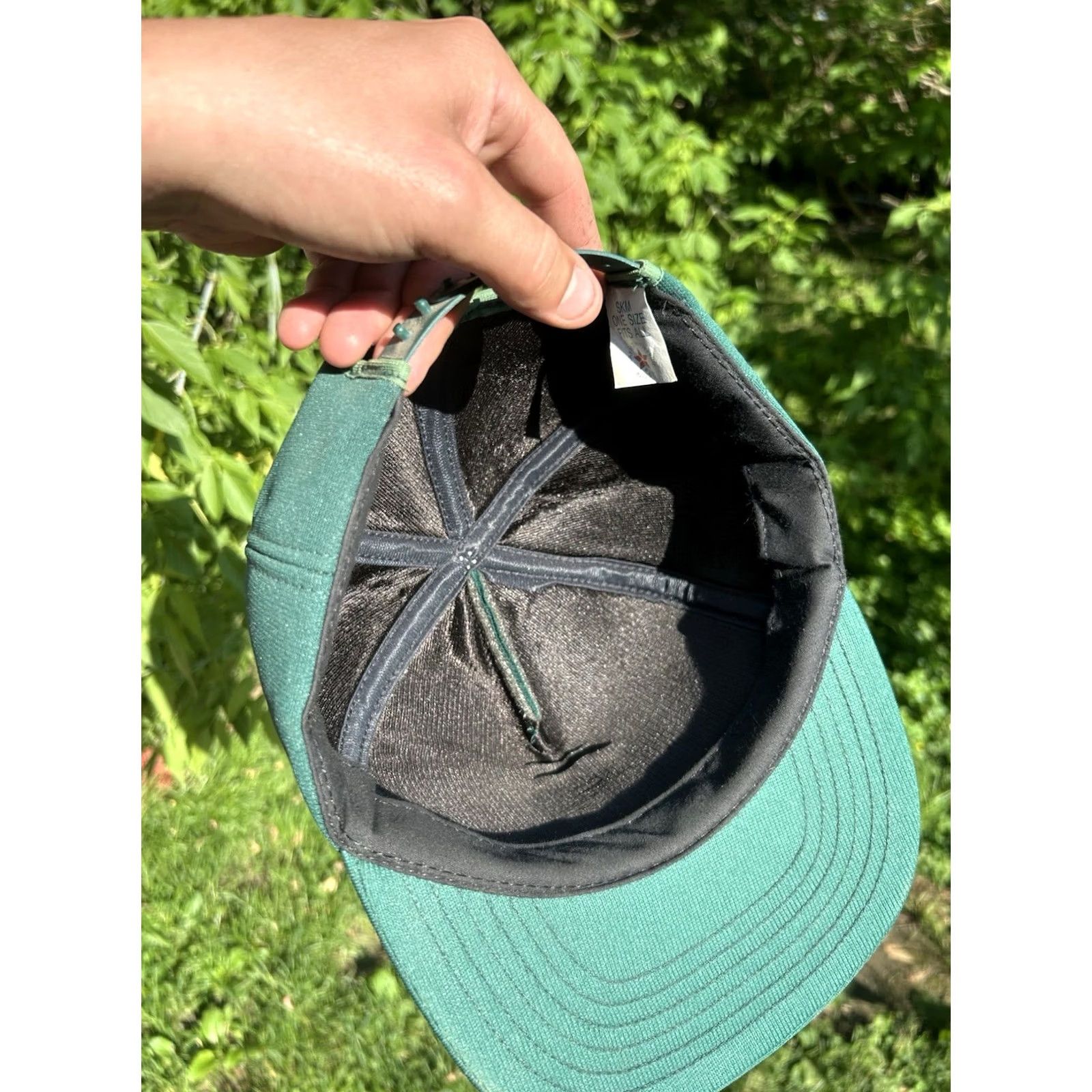 Vintage VINTAGE Auburn Snapback Hat Cap Men Adjustable Green USA Michigan 80s Ittner bean & grain auburn farm USA Size ONE SIZE - 6 Thumbnail