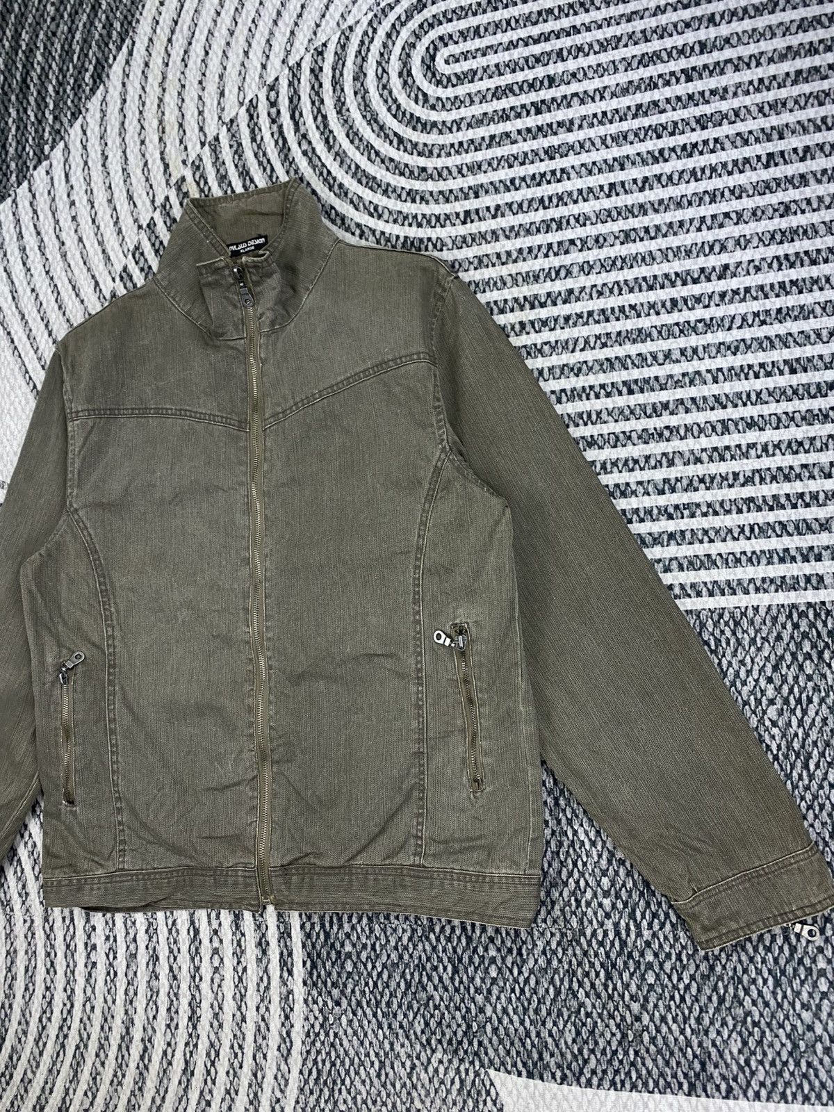 Japanese Brand Nylaus Design Double Pocket Denim Style Zipper Jacket Size US M / EU 48-50 / 2 - 5 Thumbnail